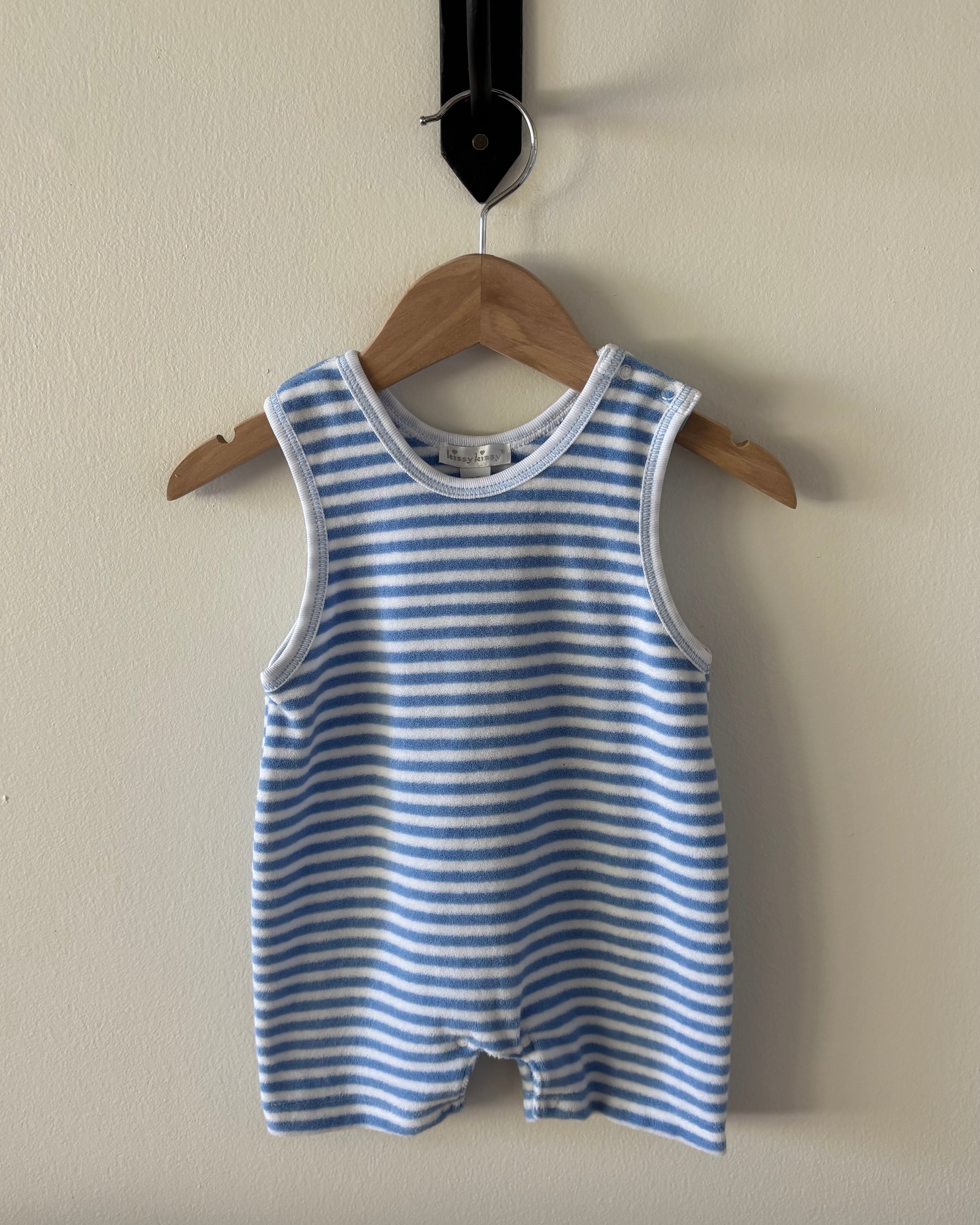 Kissy Kissy - NWT Blue Stripe Terry Onsie 3-6M