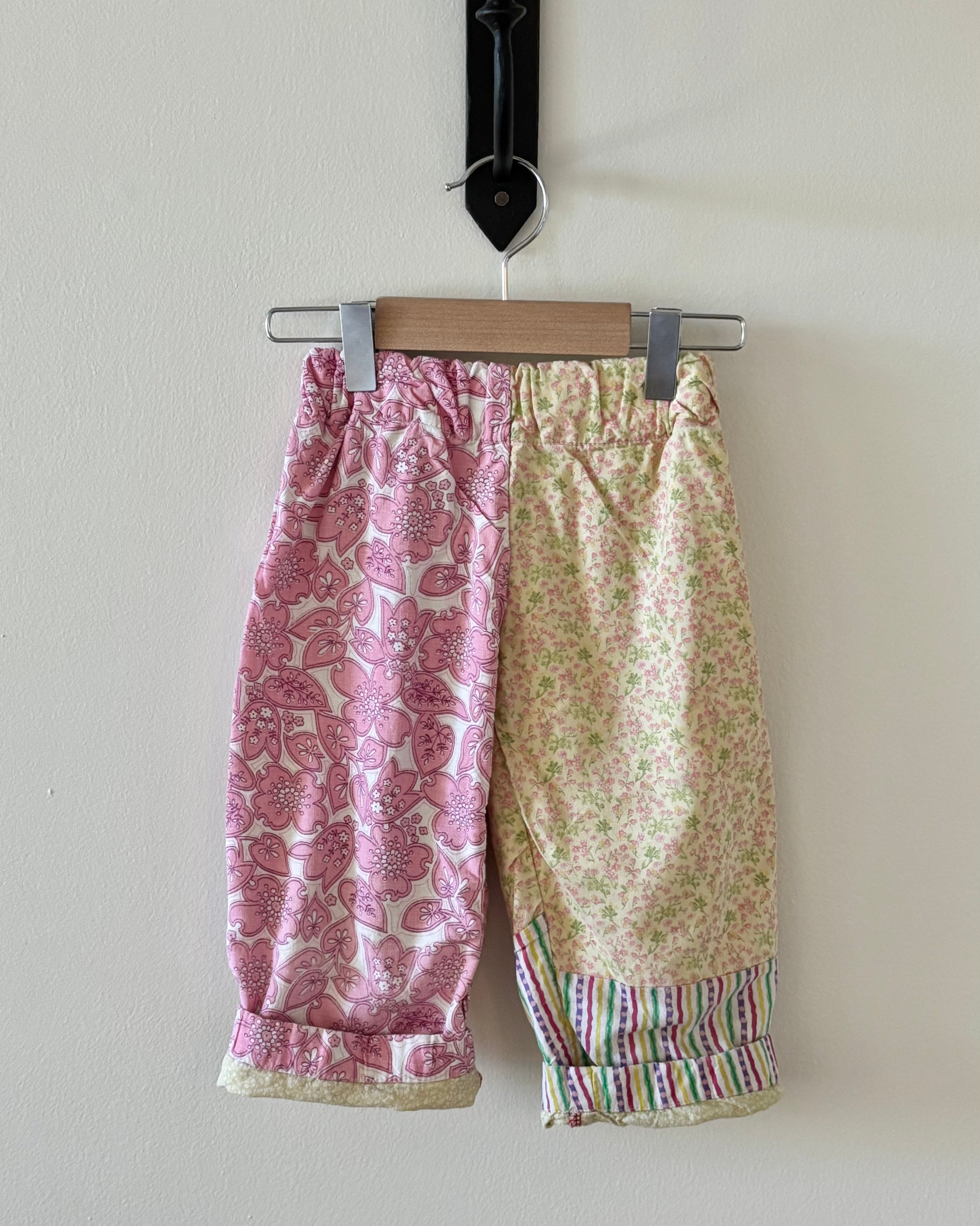 Mmoody - Pink Yellow Patchwork Pants 2-3Y