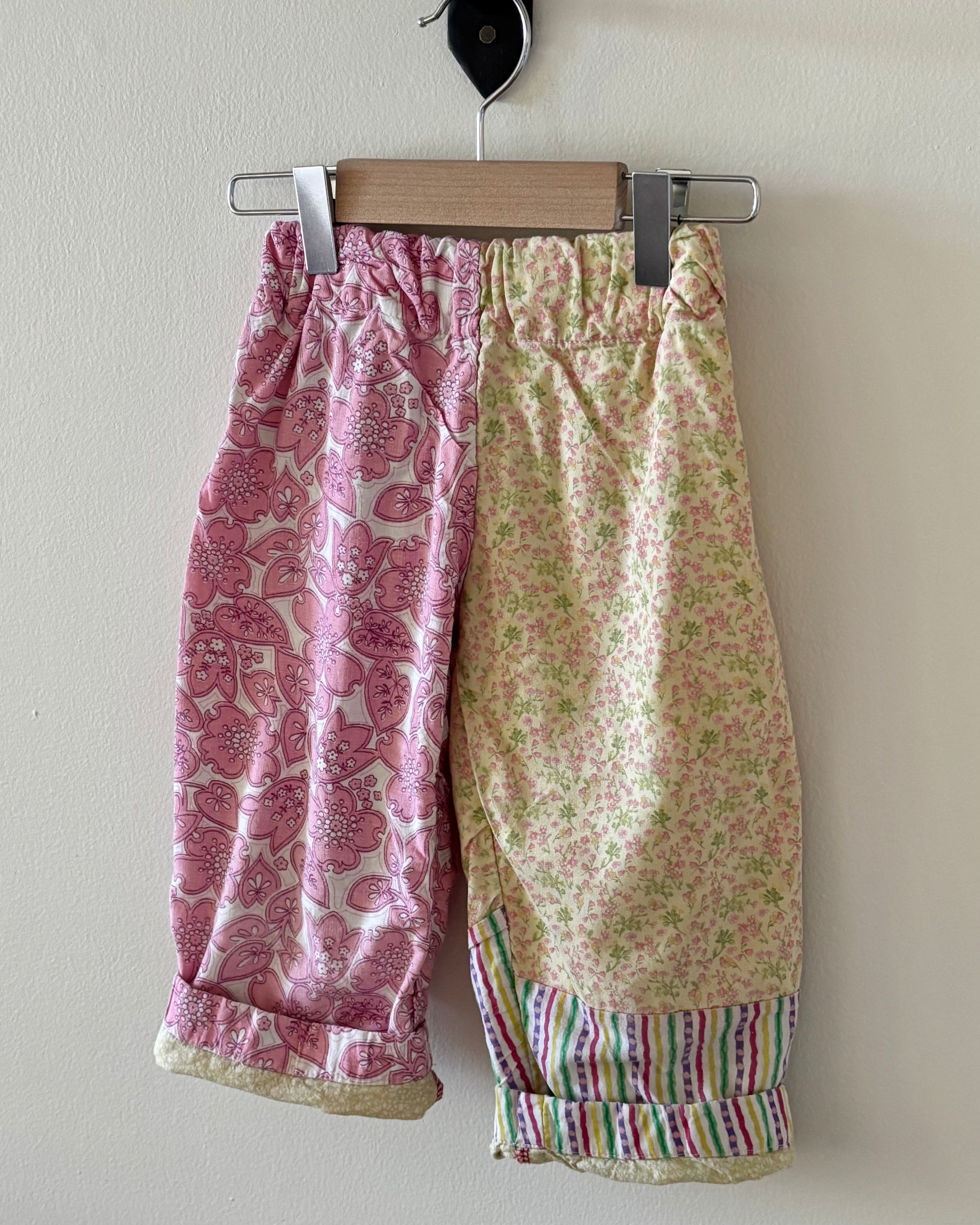 Mmoody - Pink Yellow Patchwork Pants 2-3Y