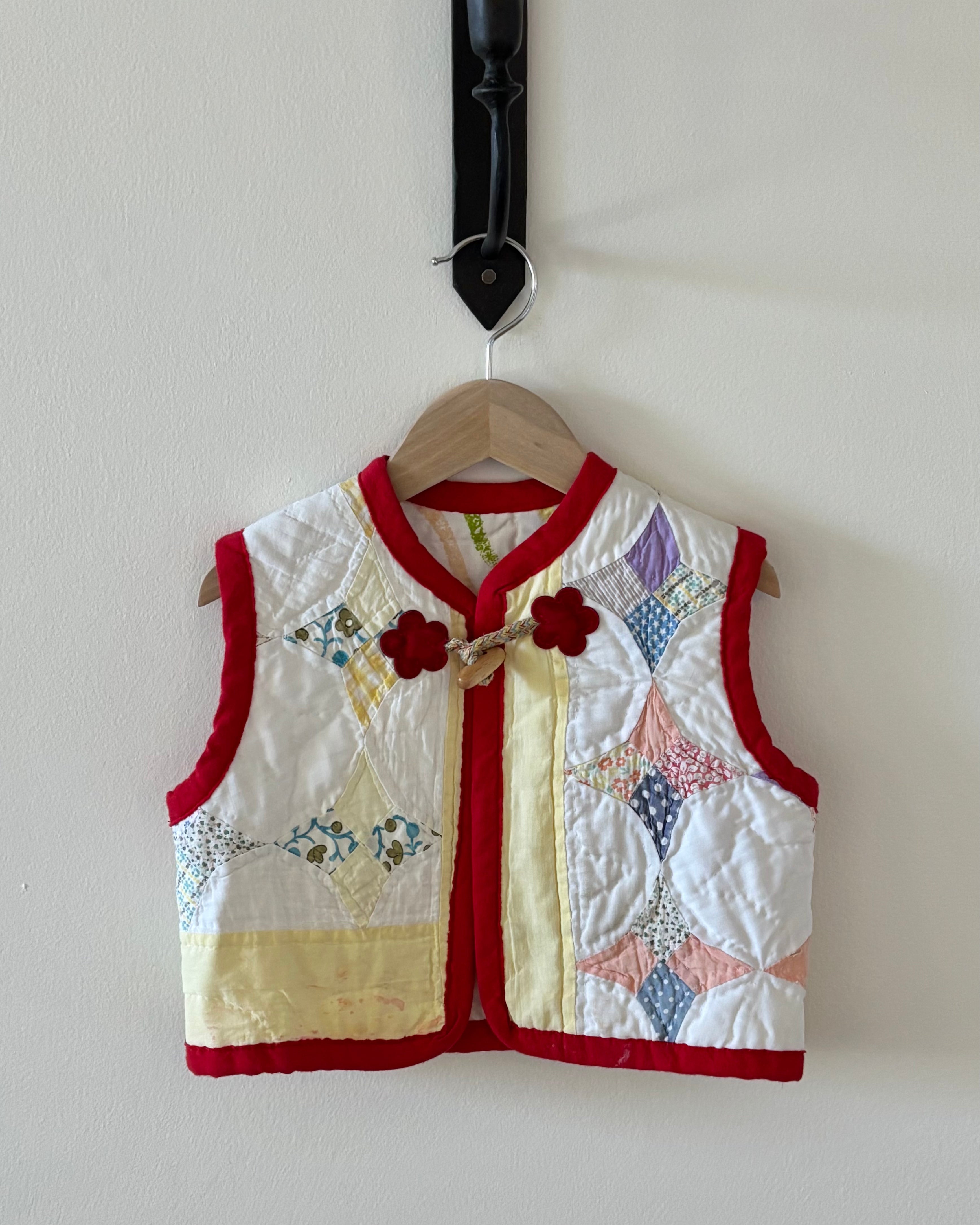 Vintage - Patchwork Quilted Vest 2-4Y