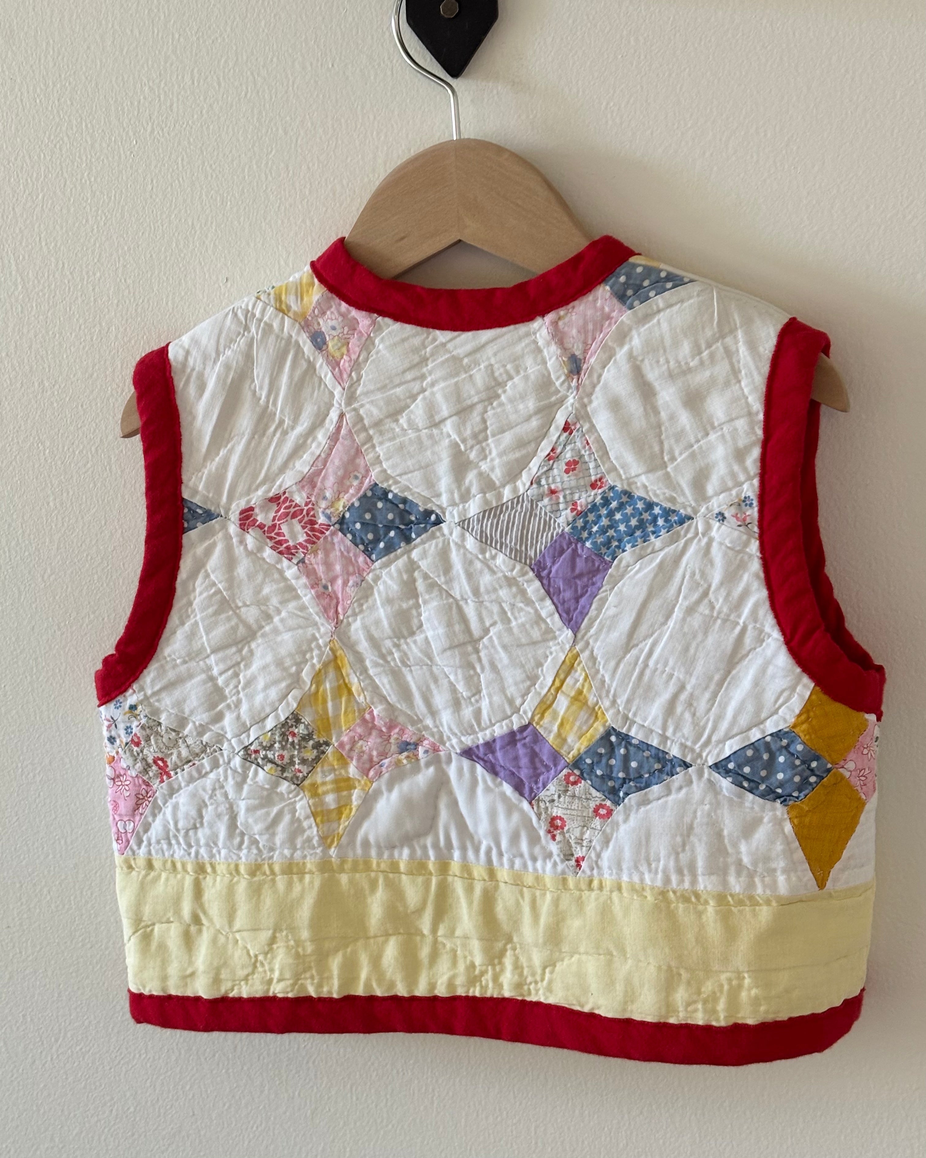 Vintage - Patchwork Quilted Vest 2-4Y