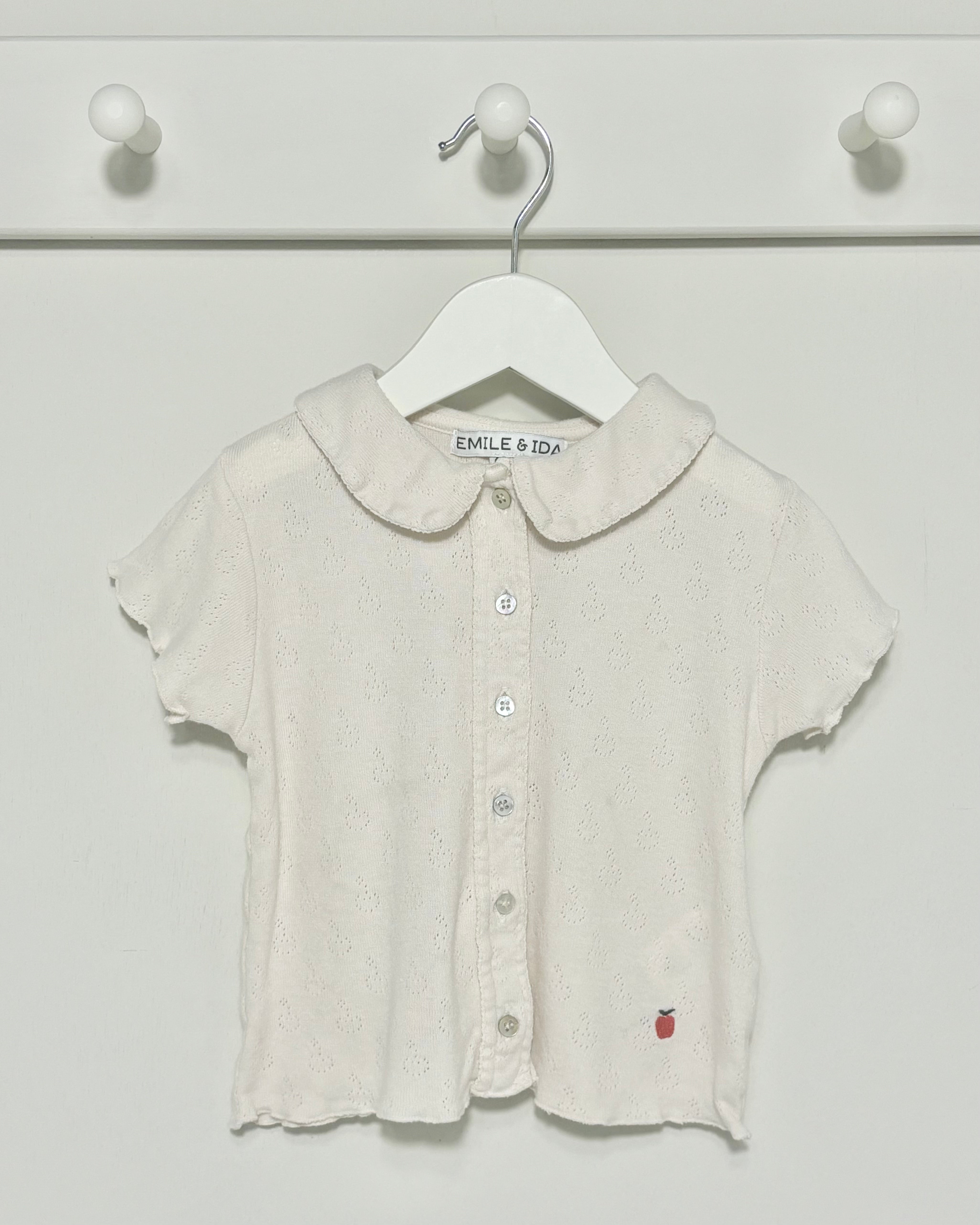Emile & Ida - Pointelle Polo Button Down 2Y