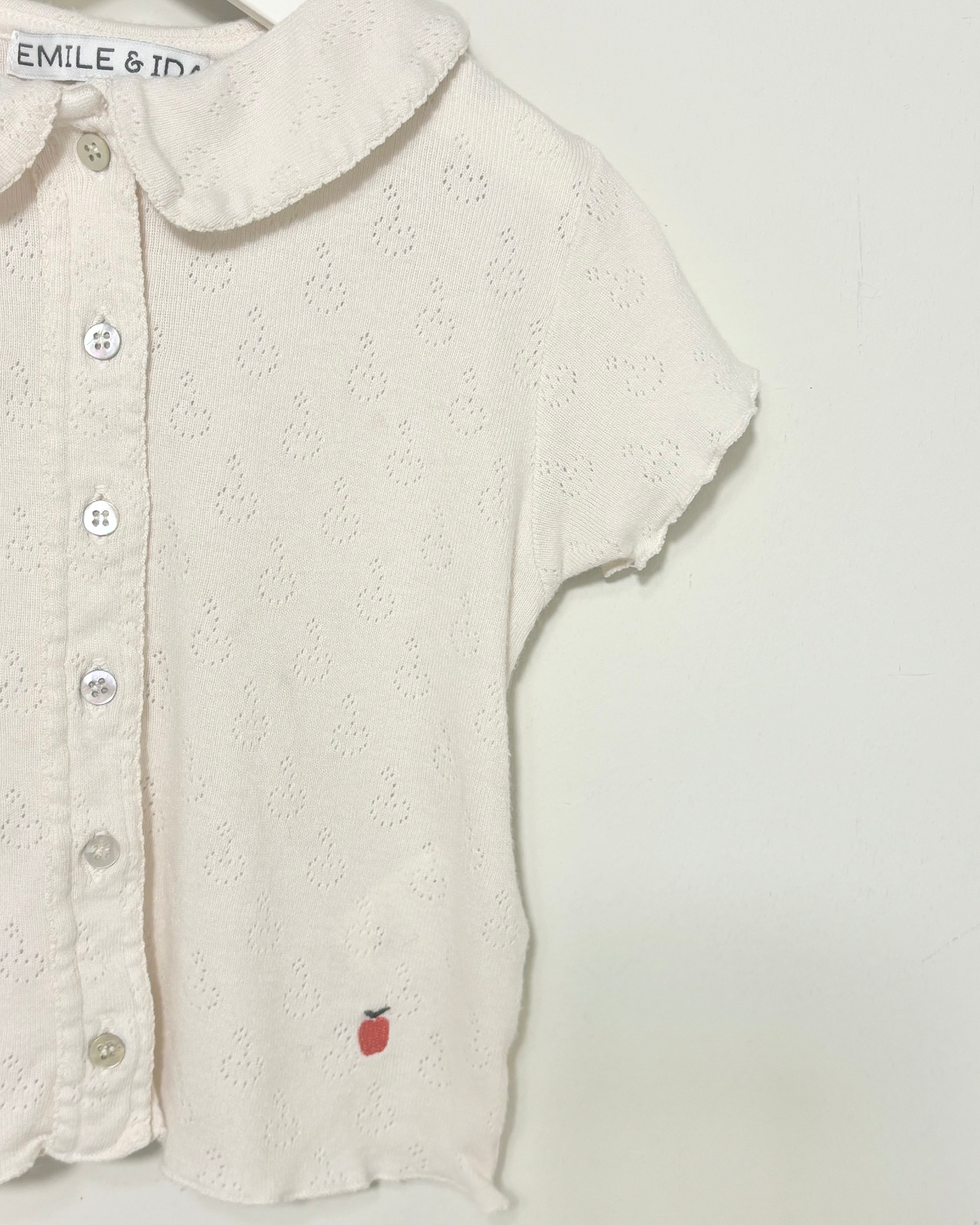 Emile & Ida - Pointelle Polo Button Down 2Y