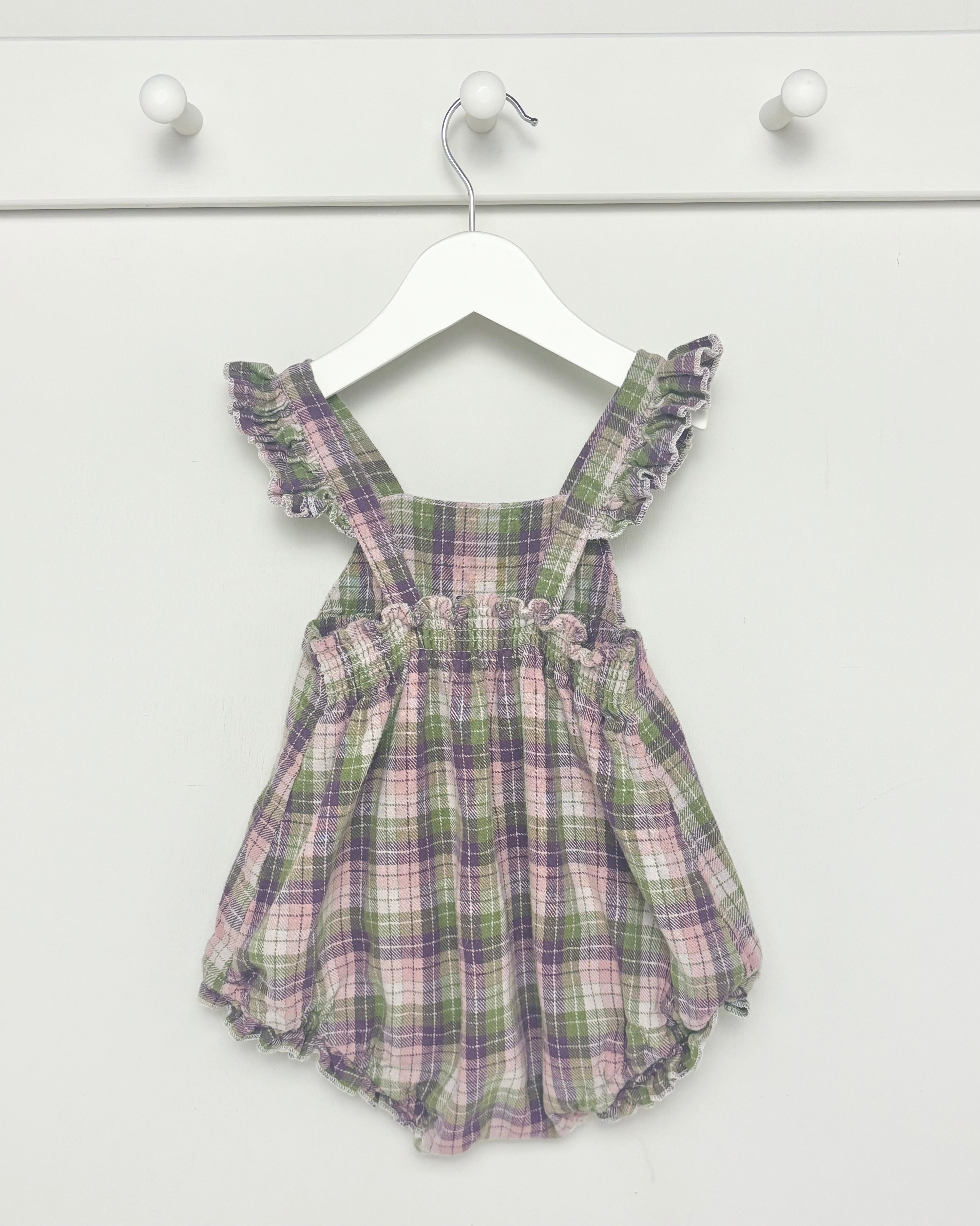 Maison Me - Plaid Bubble Romper 18-24M