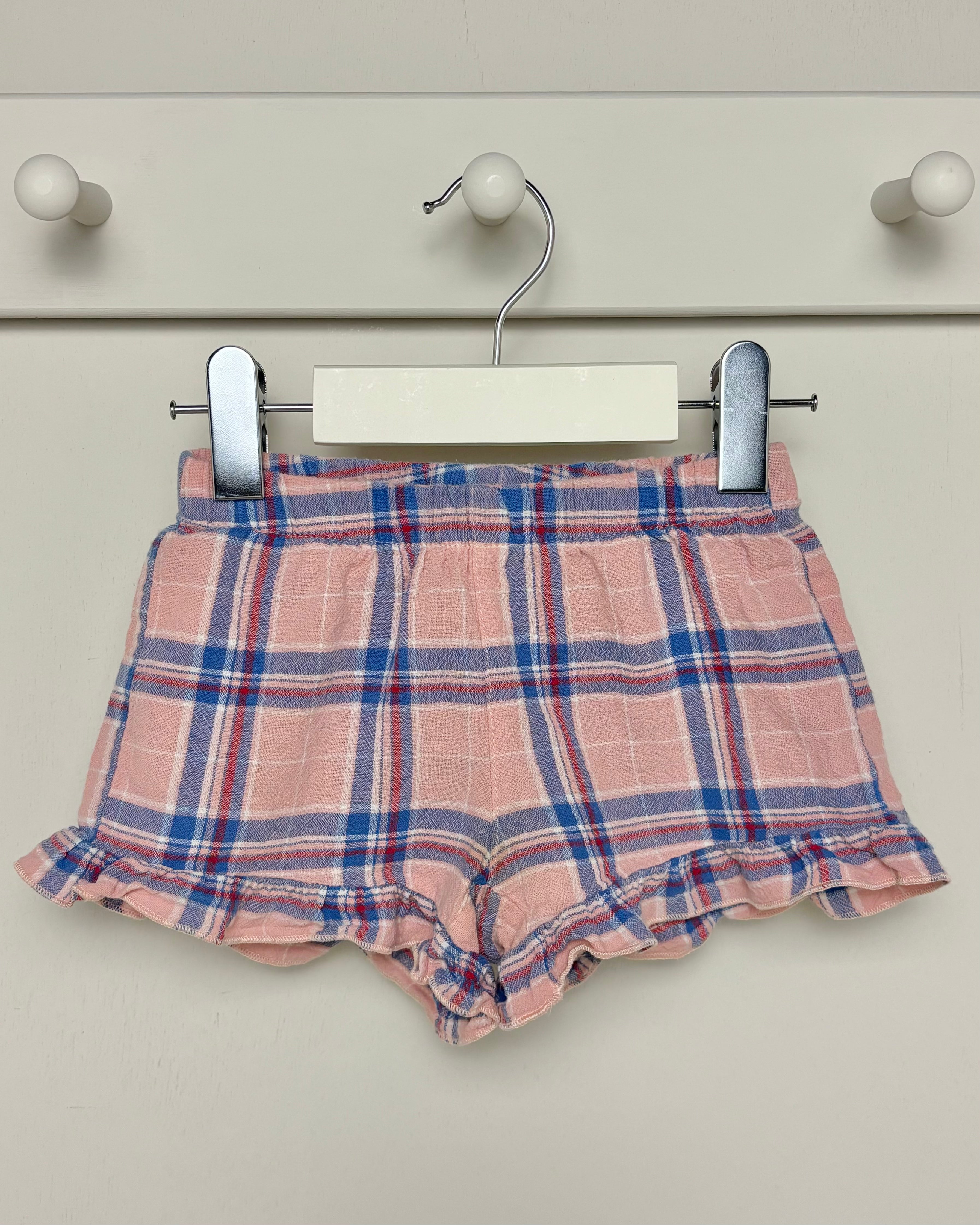 Maison Me - Pink Plaid Shorts 3Y