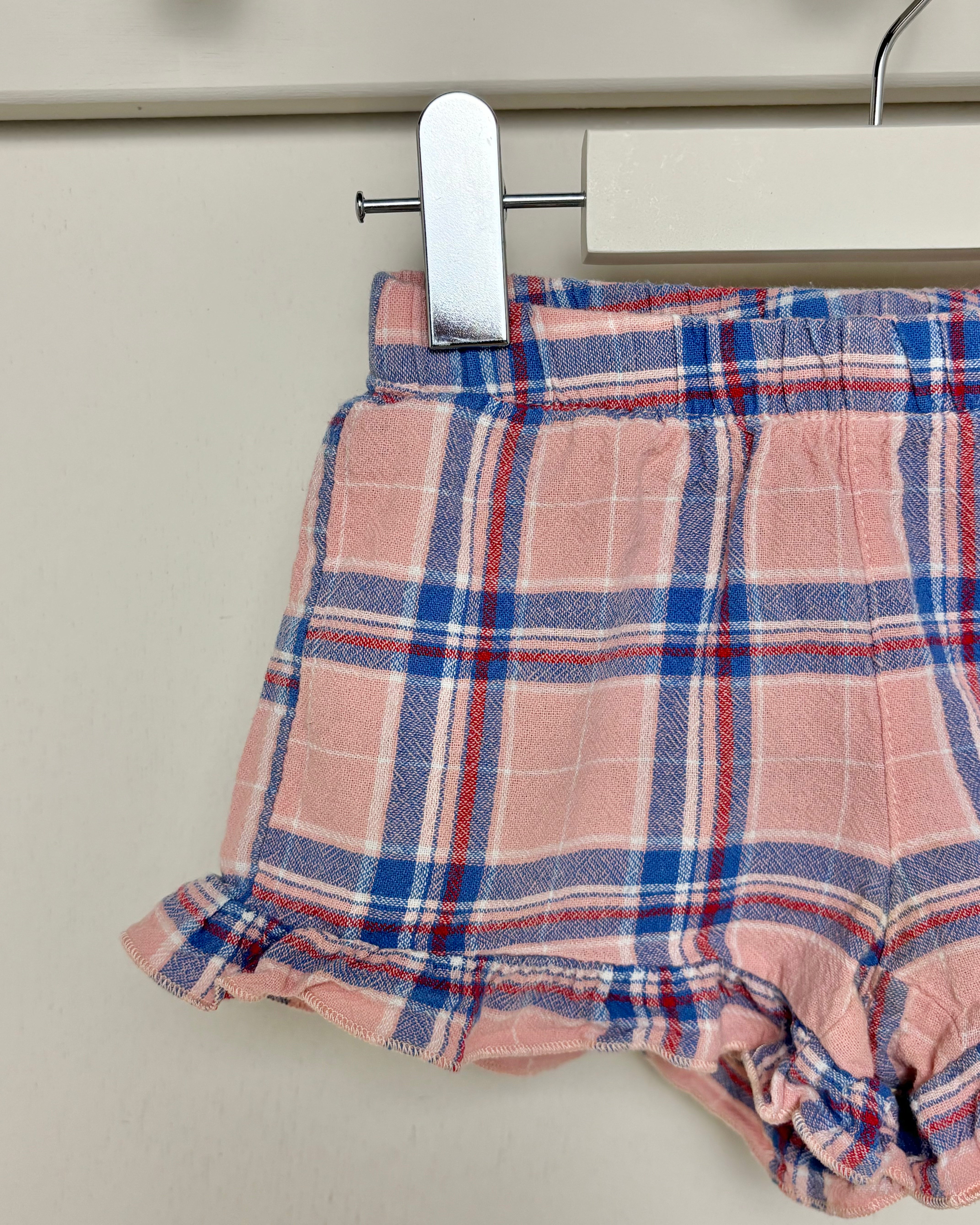 Maison Me - Pink Plaid Shorts 3Y