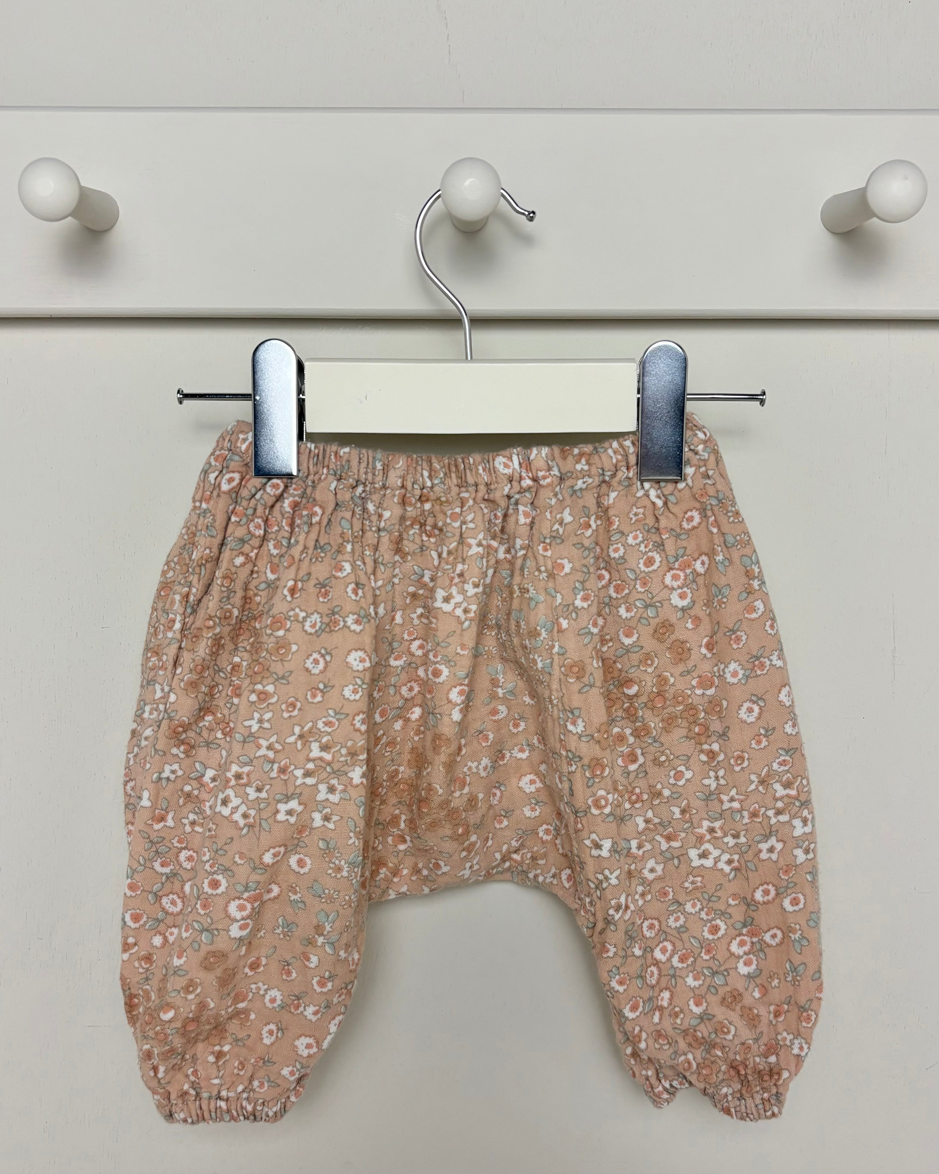 Printbebe - Pink Floral Bubble Pants 6M