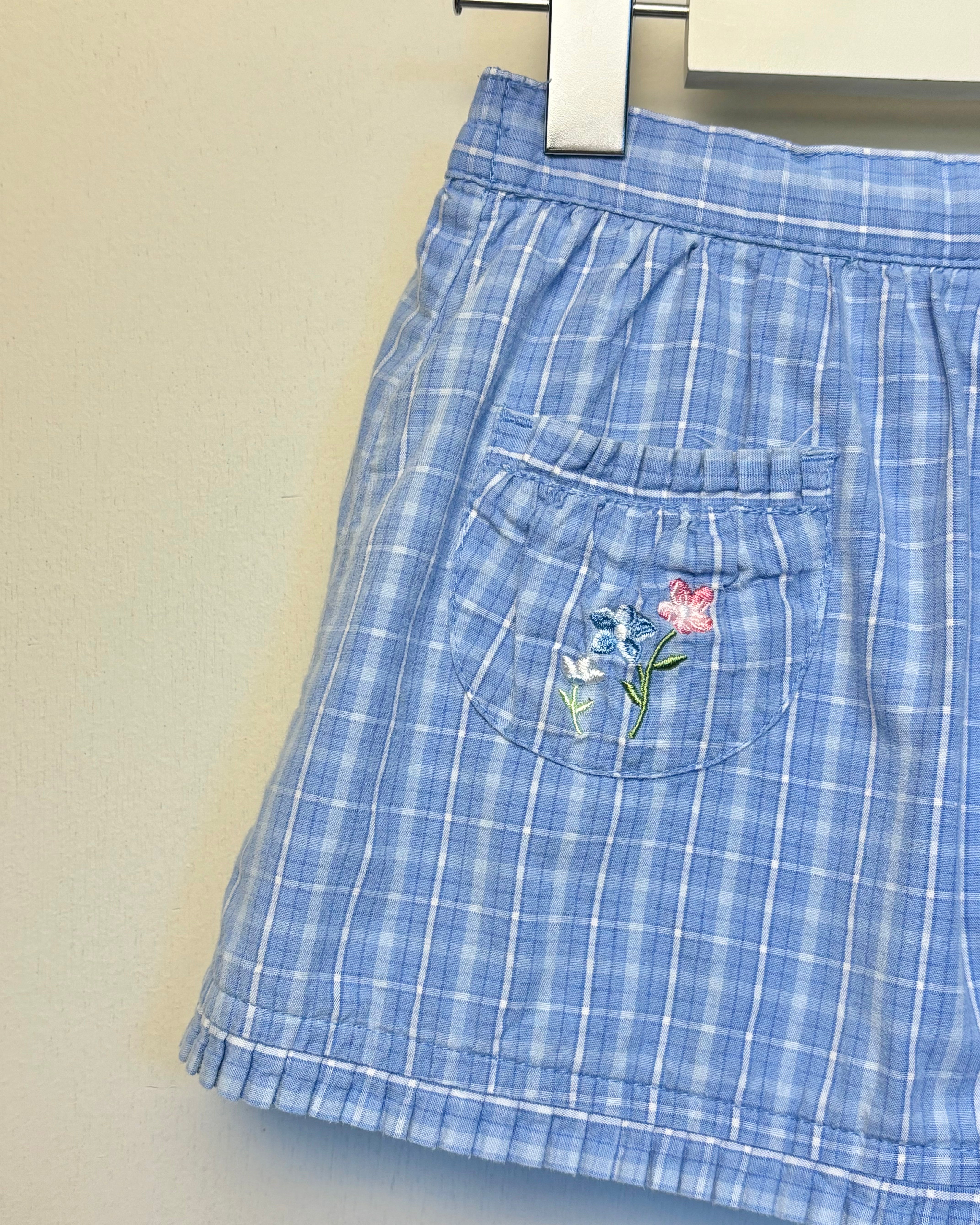 Vintage - Blue Check Skort 3-4Y