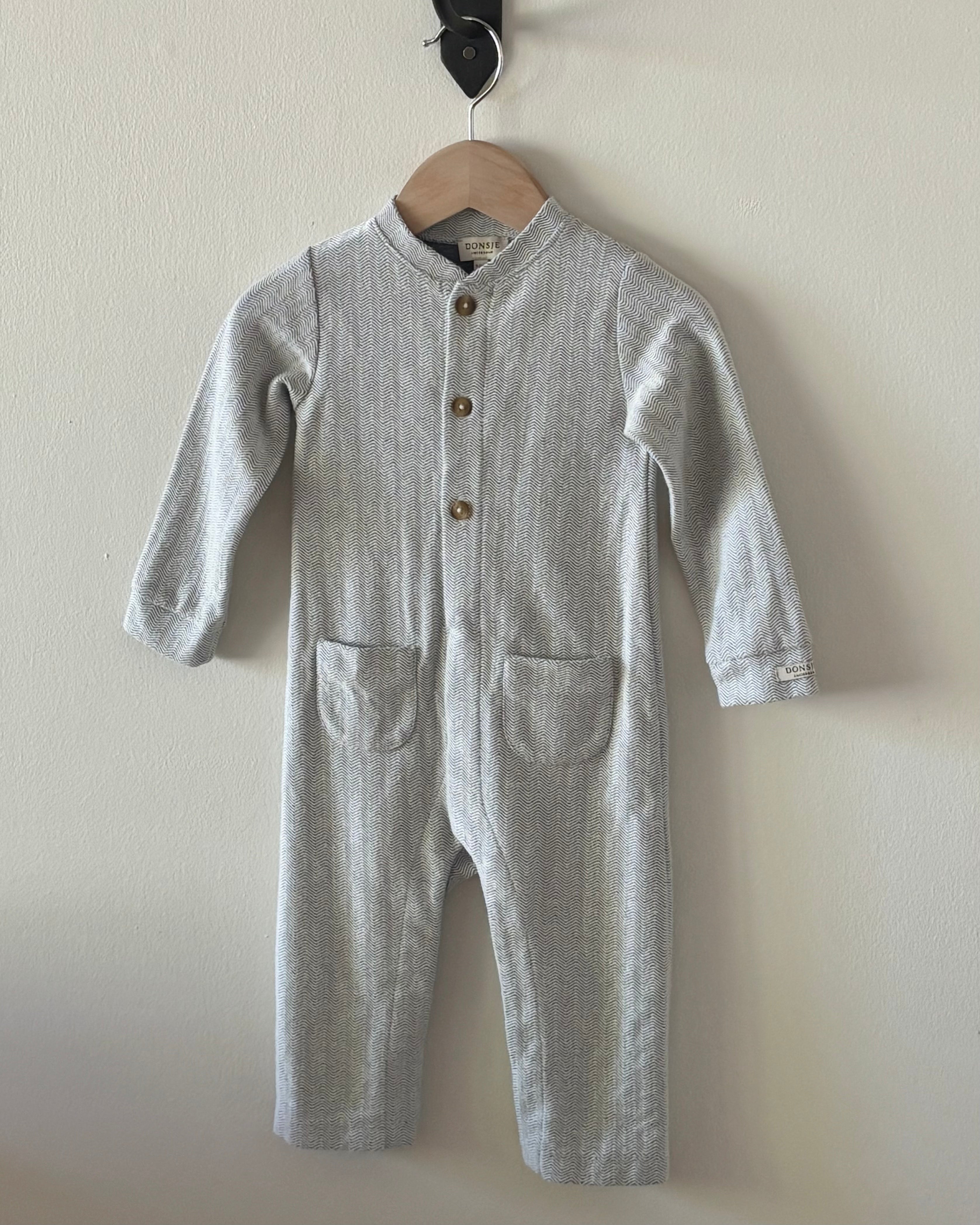 Donsje - Blue Grey Playsuit 9-12 months