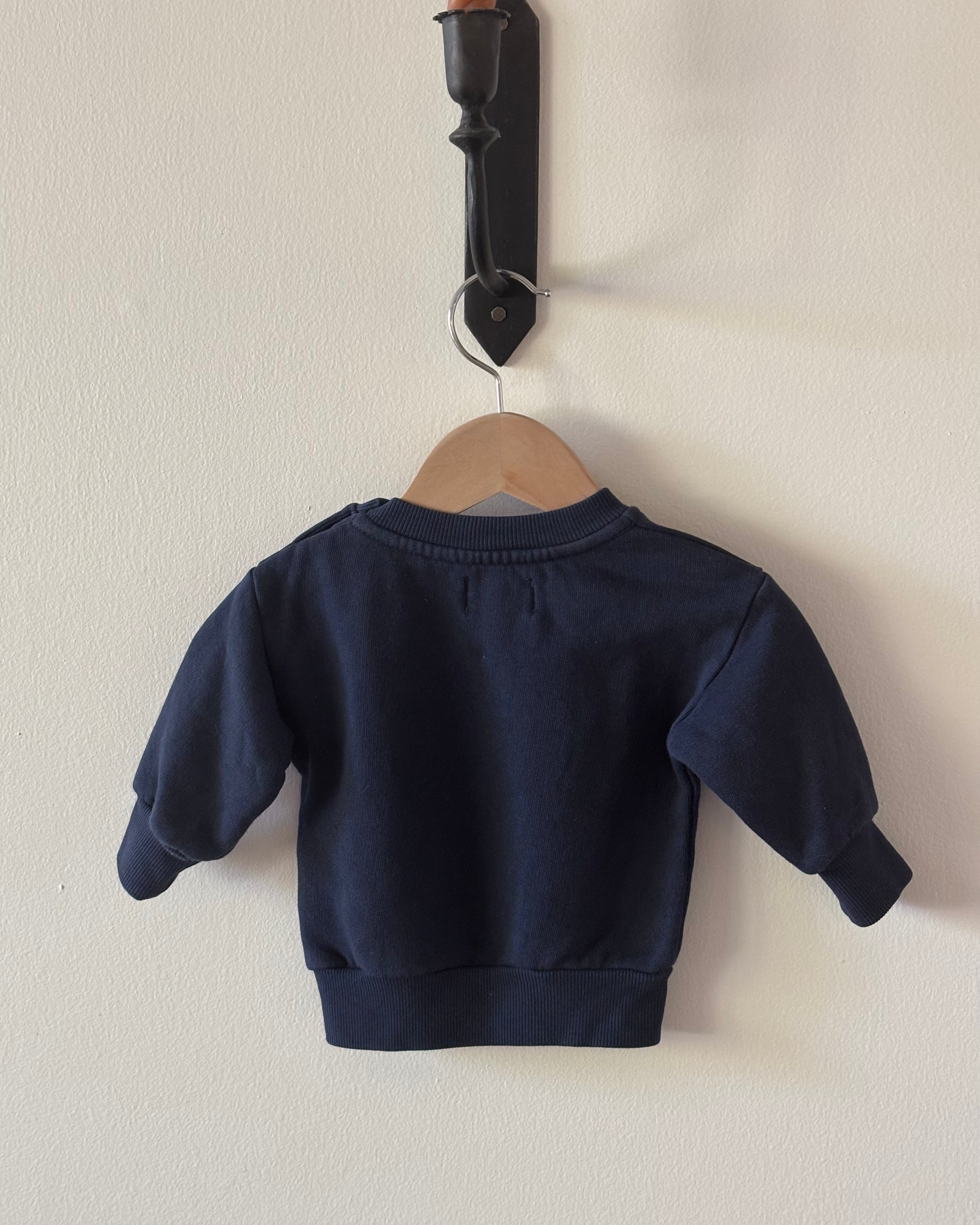 Bobo Choses - Navy Mushroom Sweatshirt 3-6mo