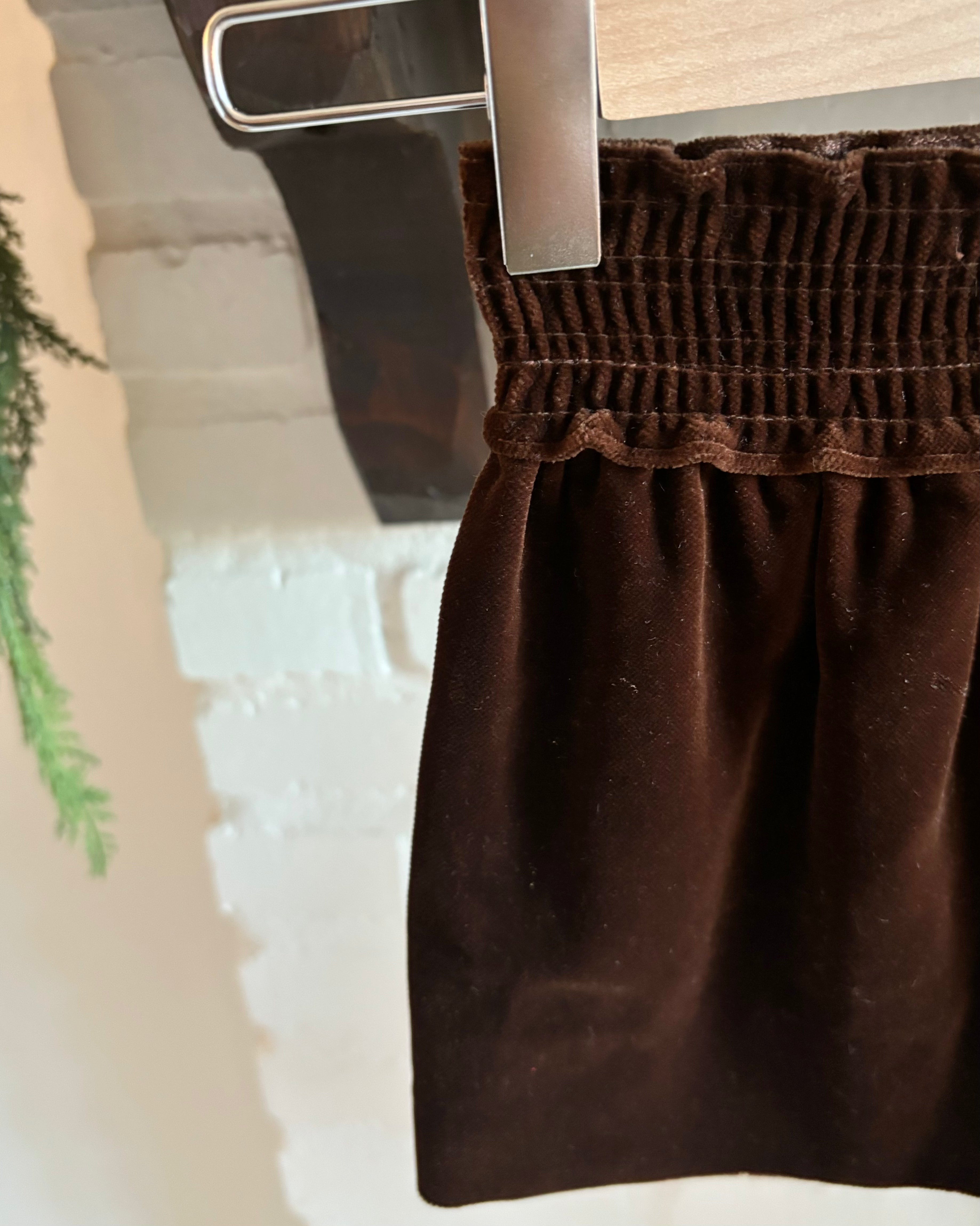 Vintage - Brown Velvet Skirt 18-24M