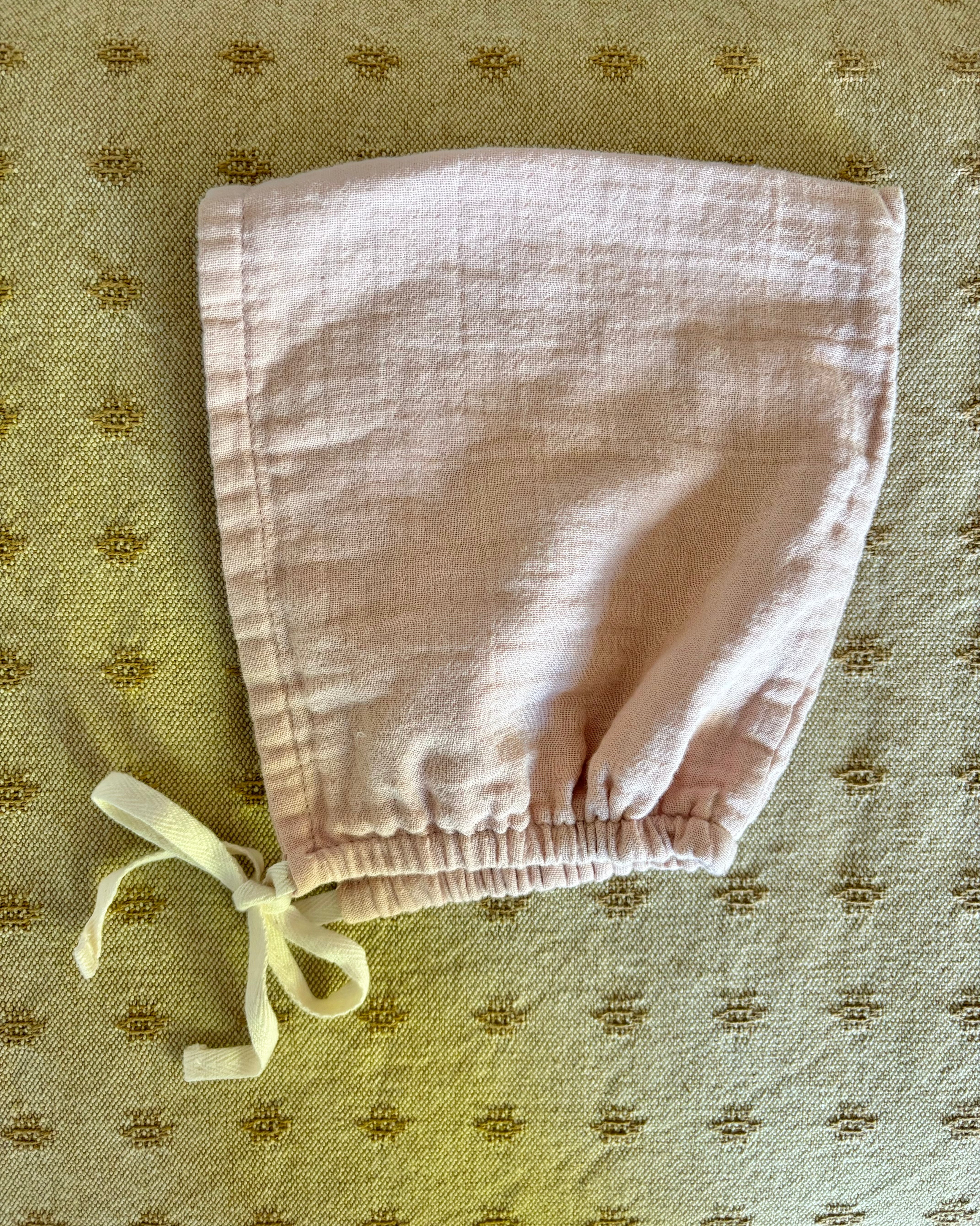 Liilu - Pink Muslin Bonnet 18M