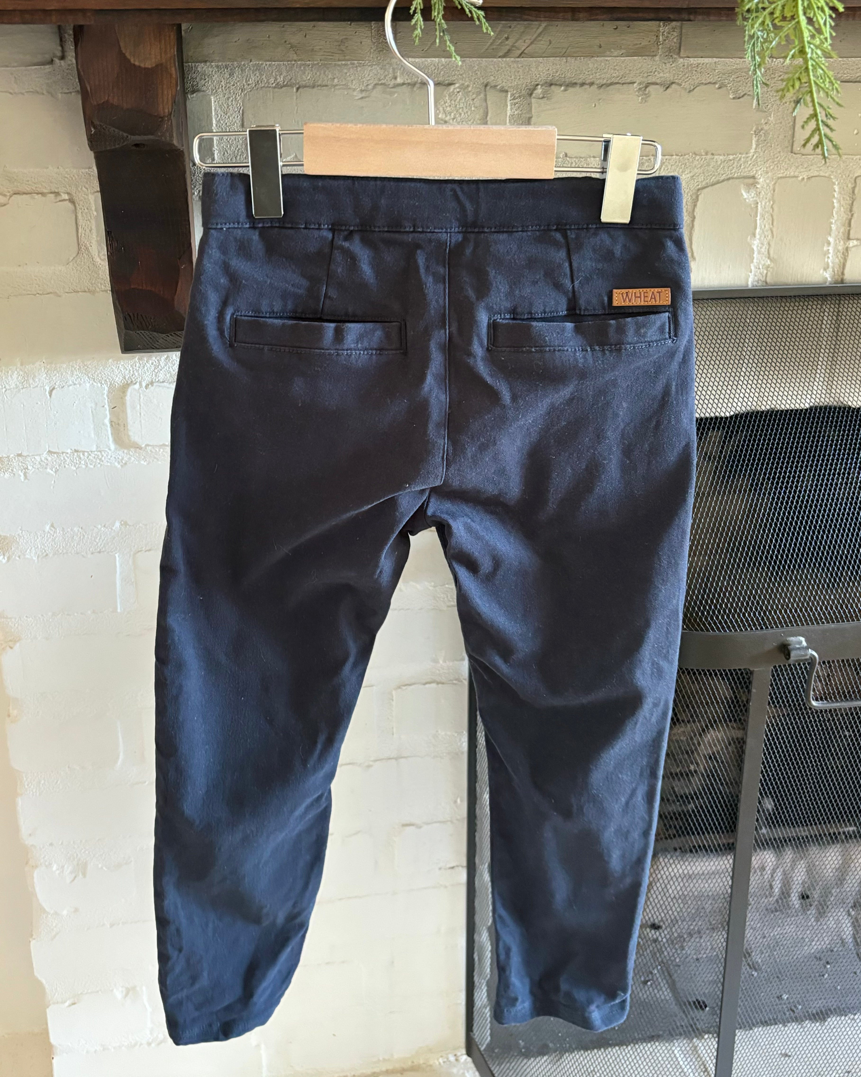 Wheat - Navy Blue Chino Pants 5Y