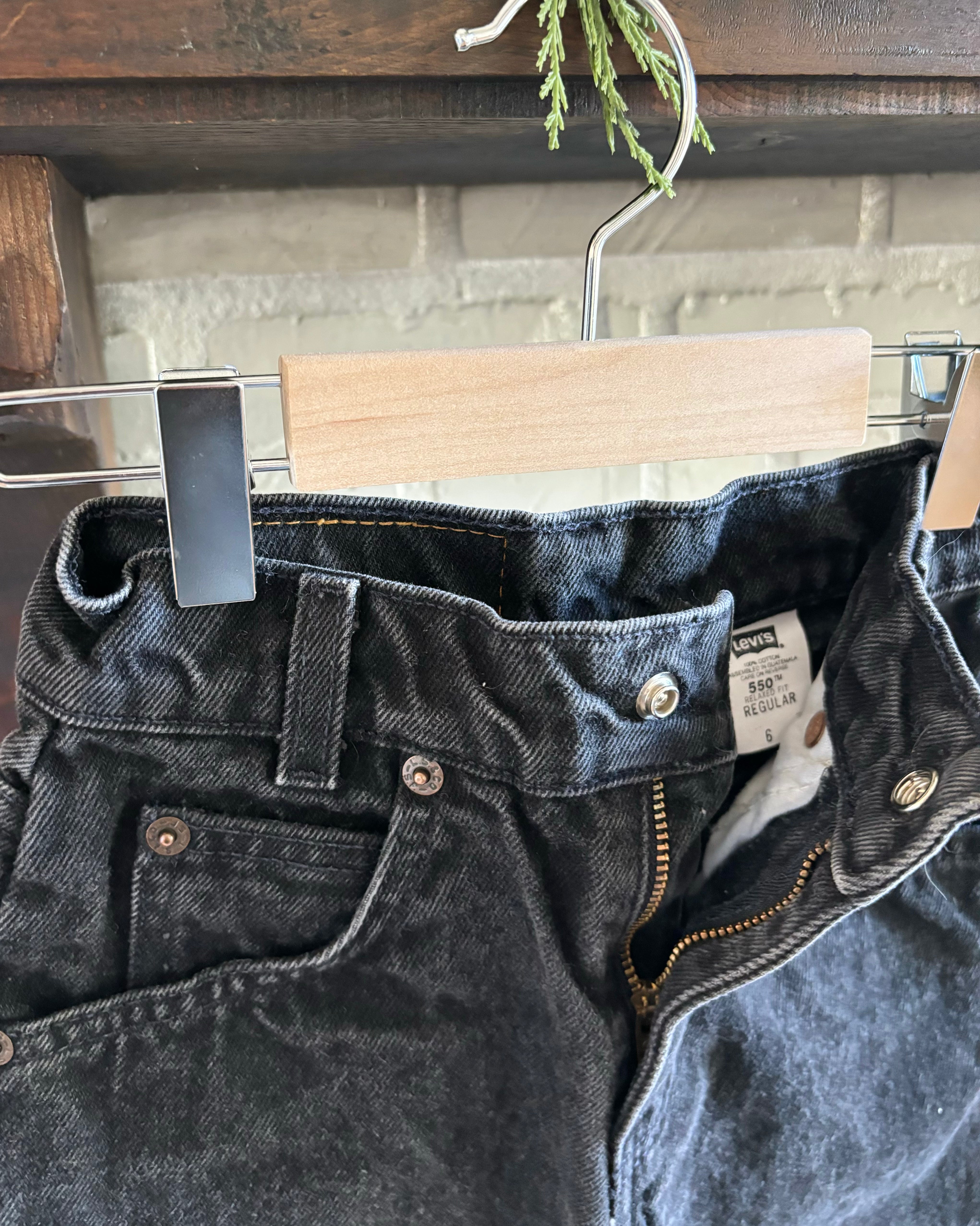 Vintage - Levi's 550 Black Jeans 5-6Y