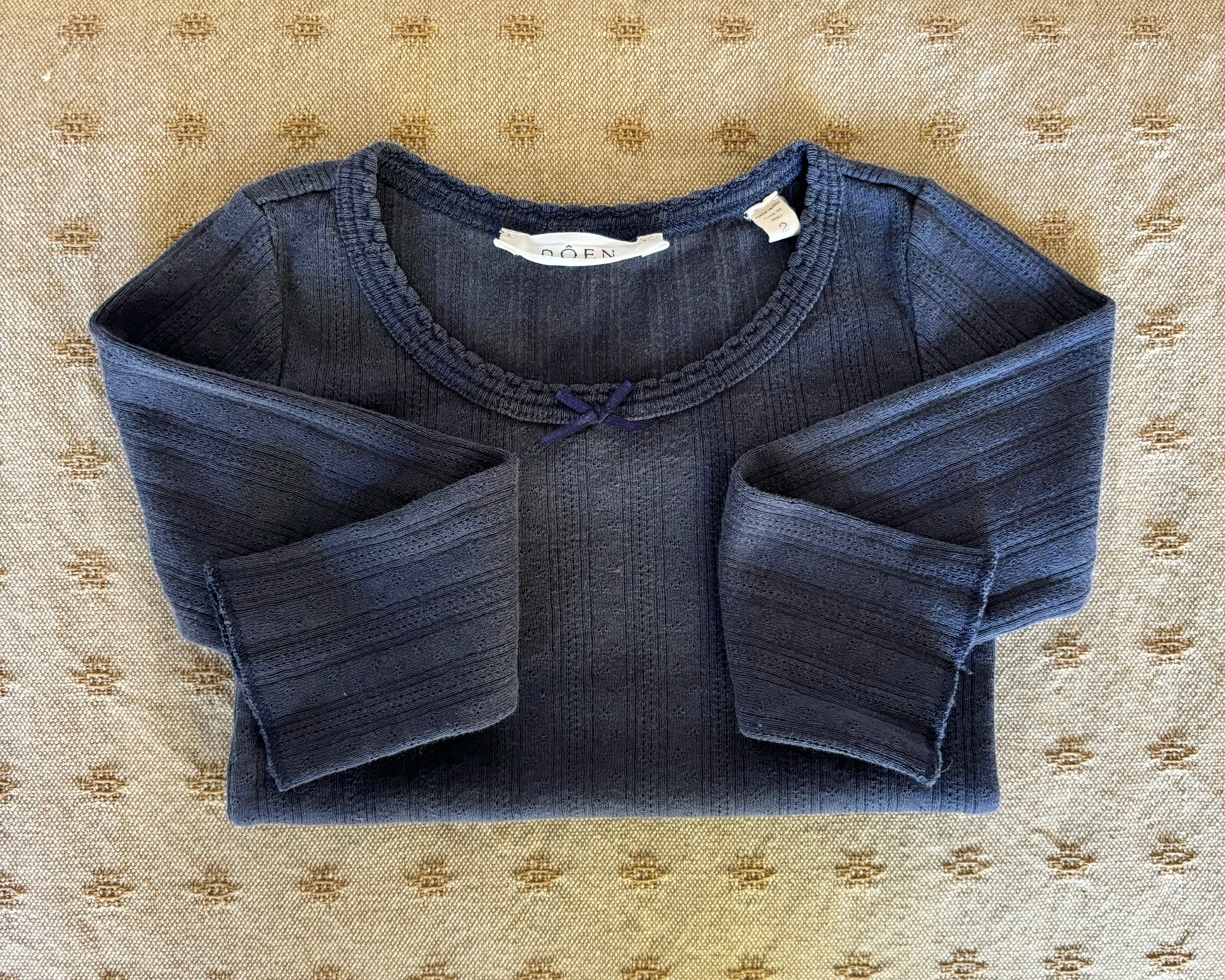 Doen - Navy Pointelle Set 2-3Y