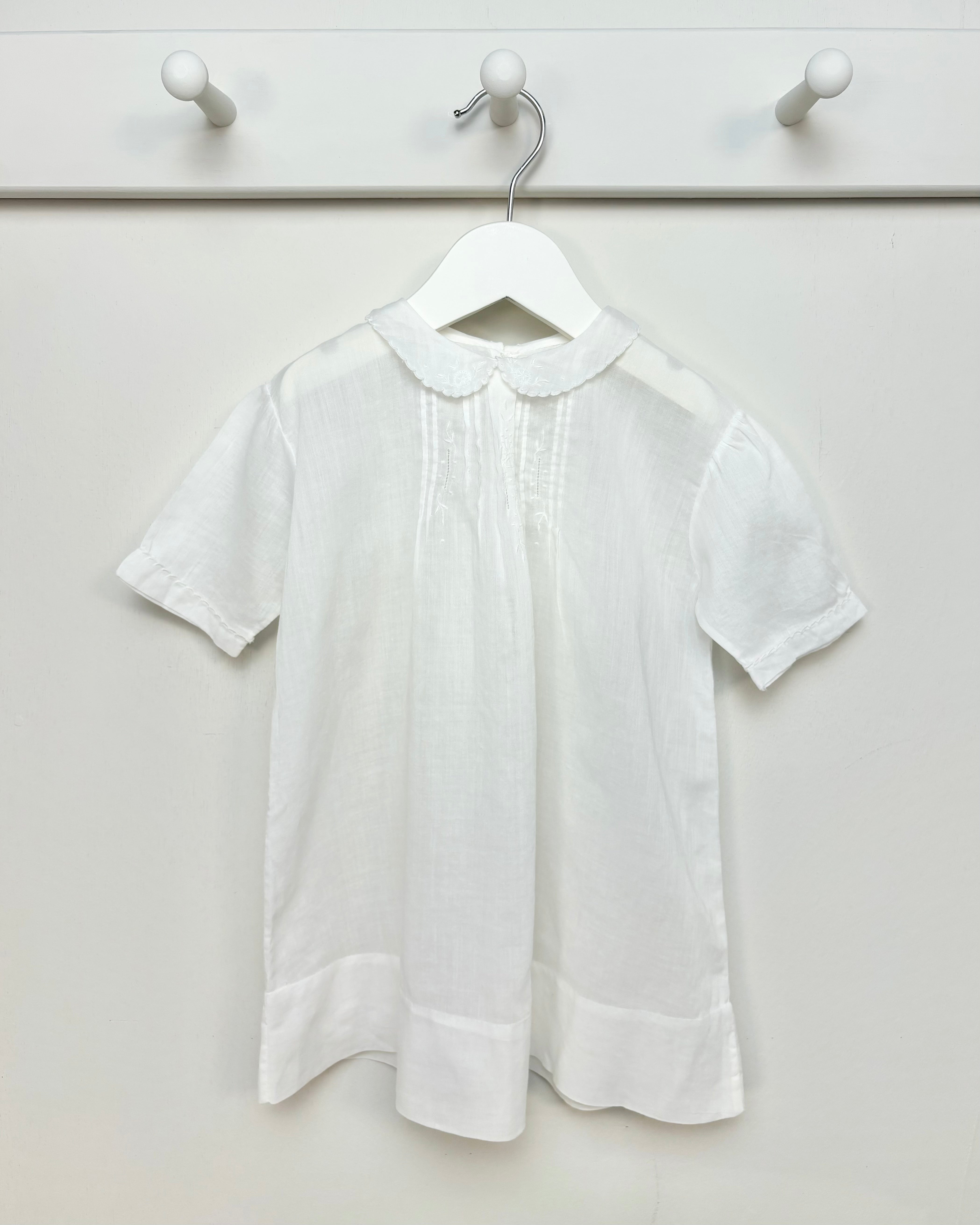 Vintage - 1950's White Embroidered Dress 18-24M