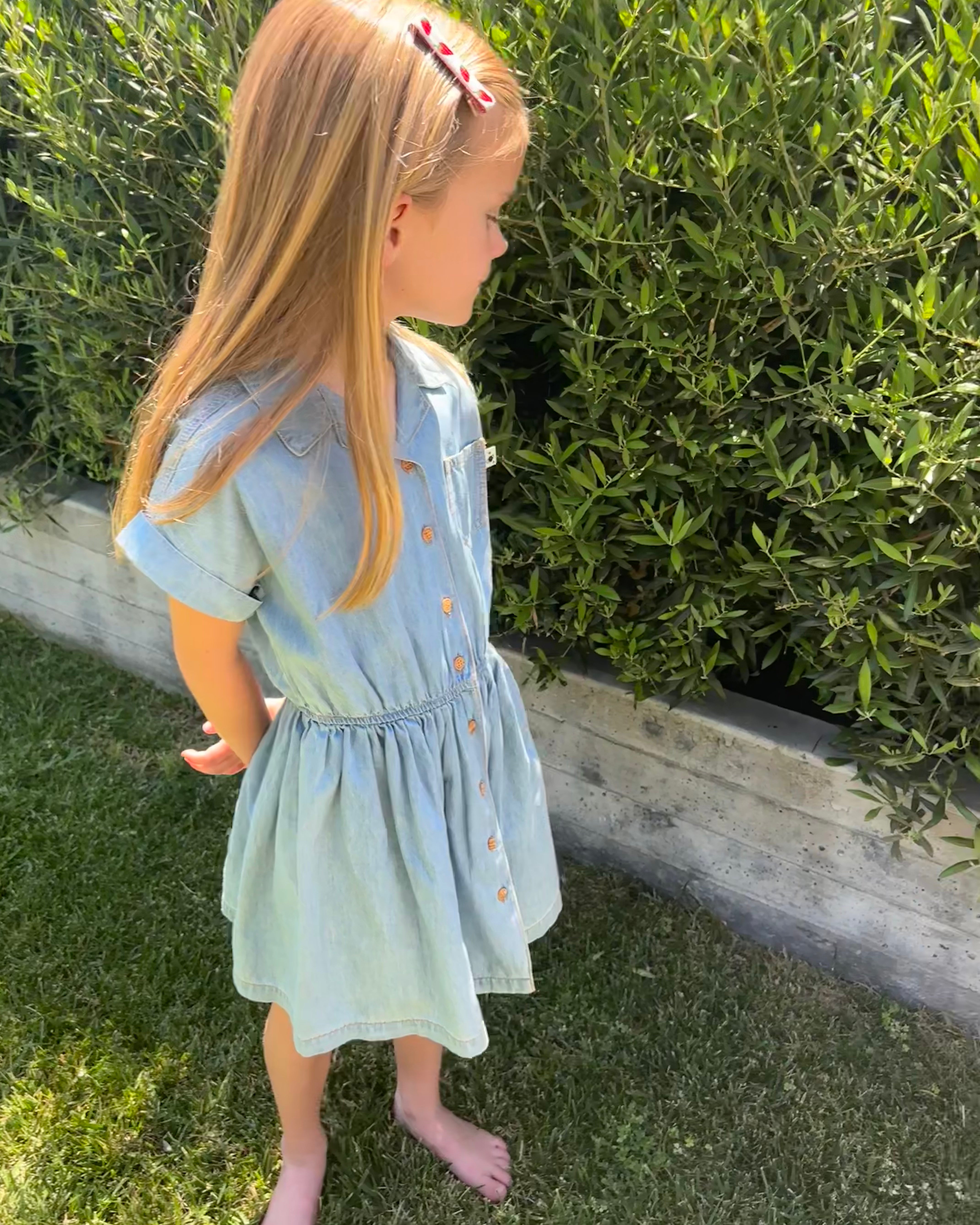 My Little Cozmo - NWT Chambray Dress 4-5Y