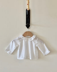 Bonpoint - White Lace Blouse Ruffle Collar 3M