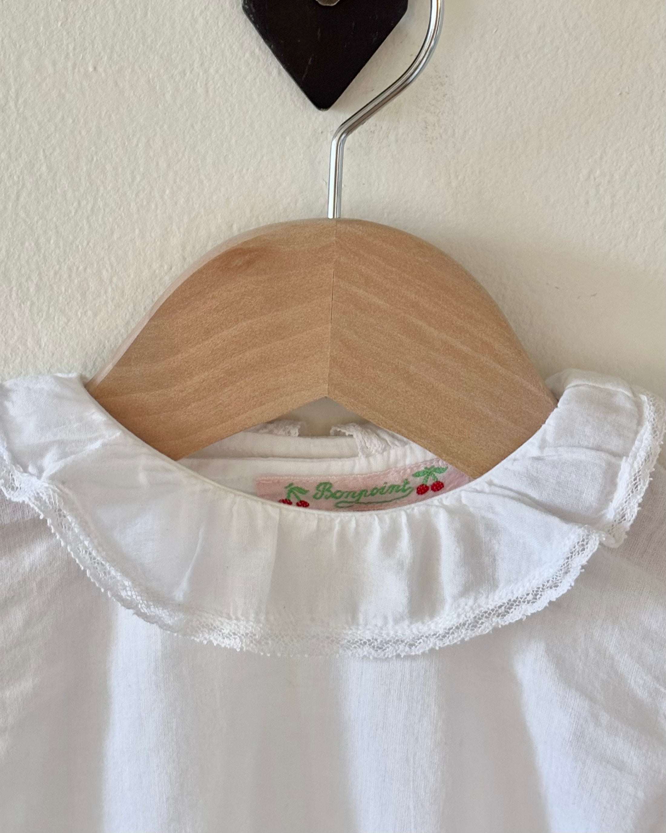 Bonpoint - White Lace Blouse Ruffle Collar 3M