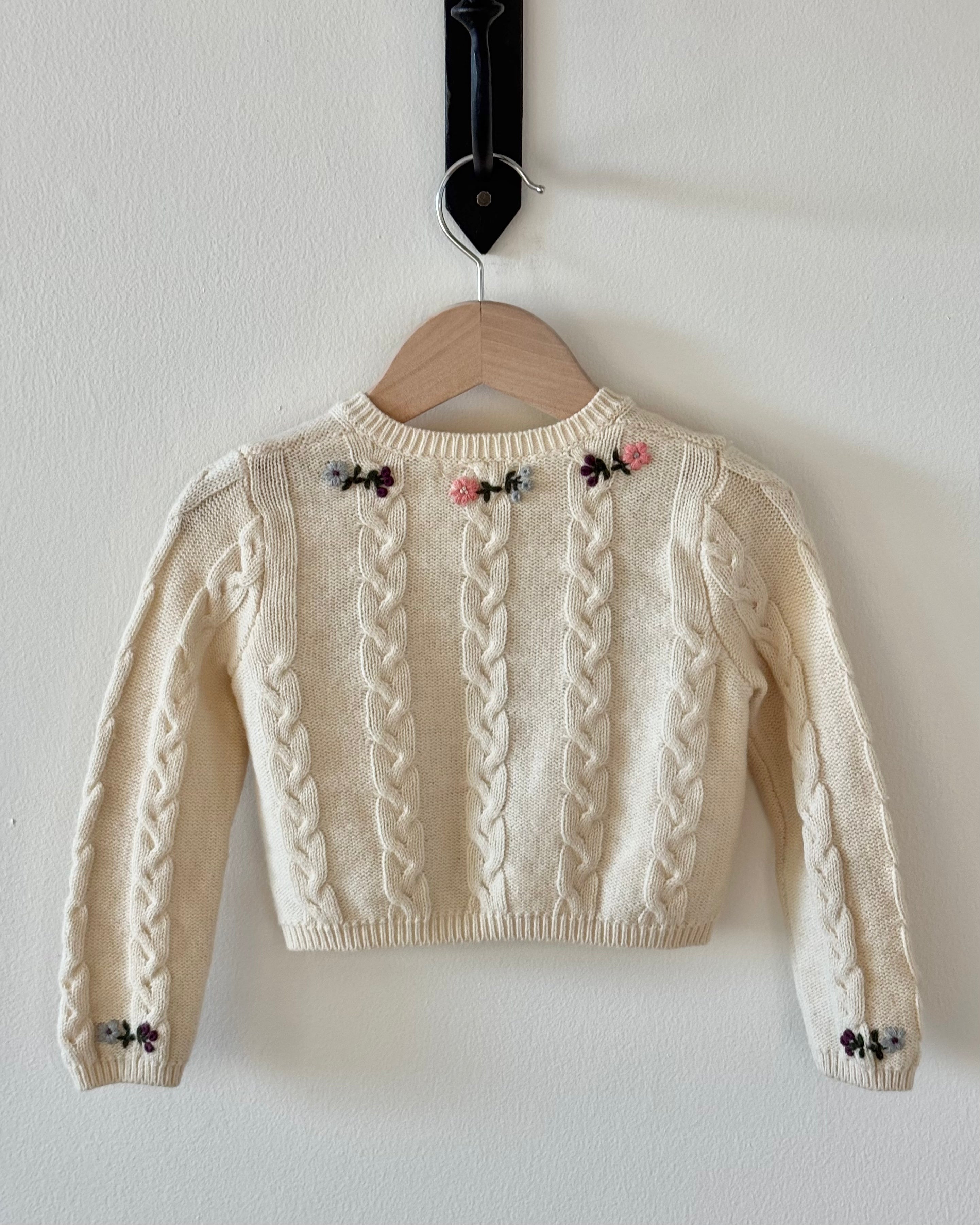 Marie Chantal - Ivory Floral Cardigan 3-4Y