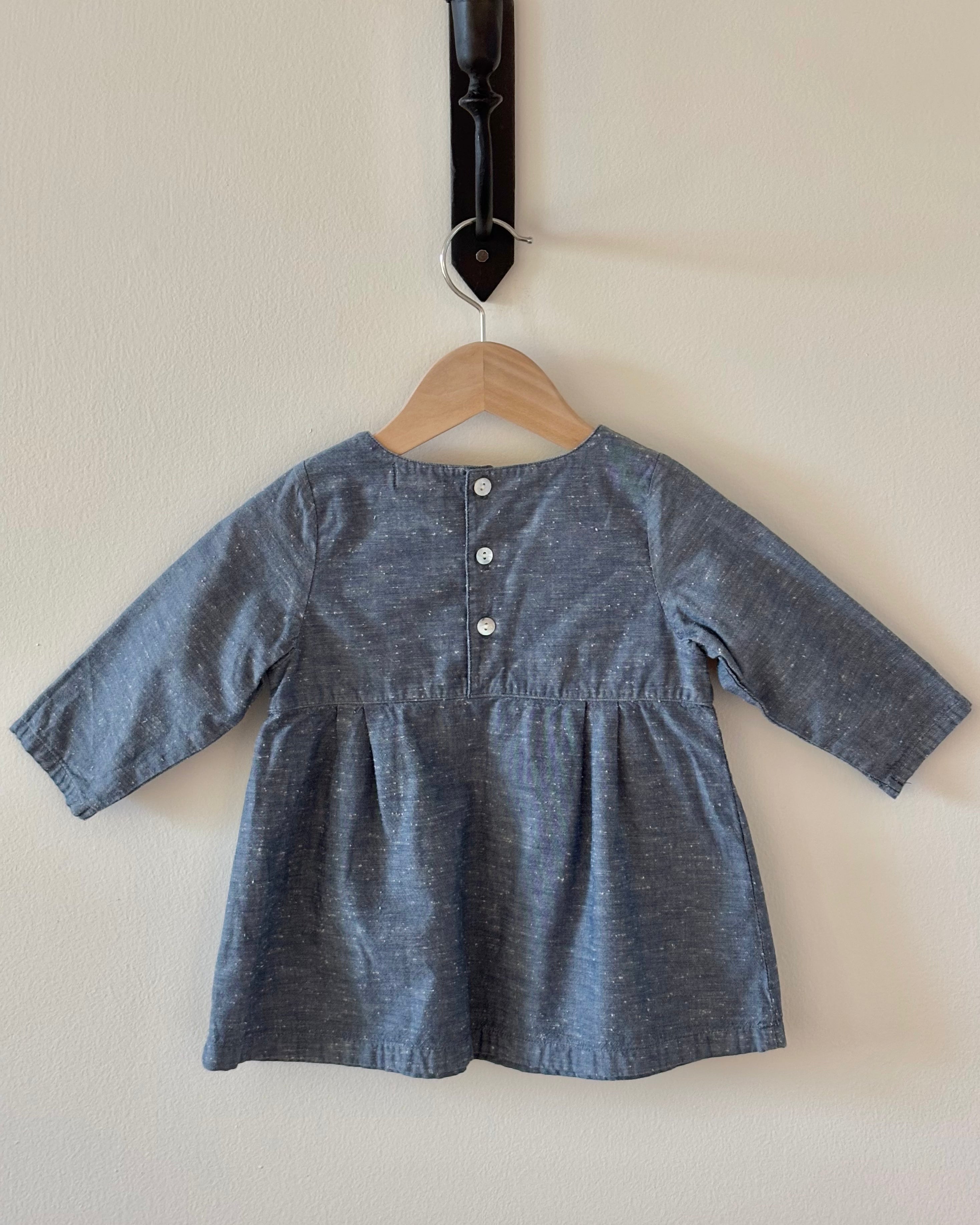 La Petite Collection - Blue Chambray Dress 18M