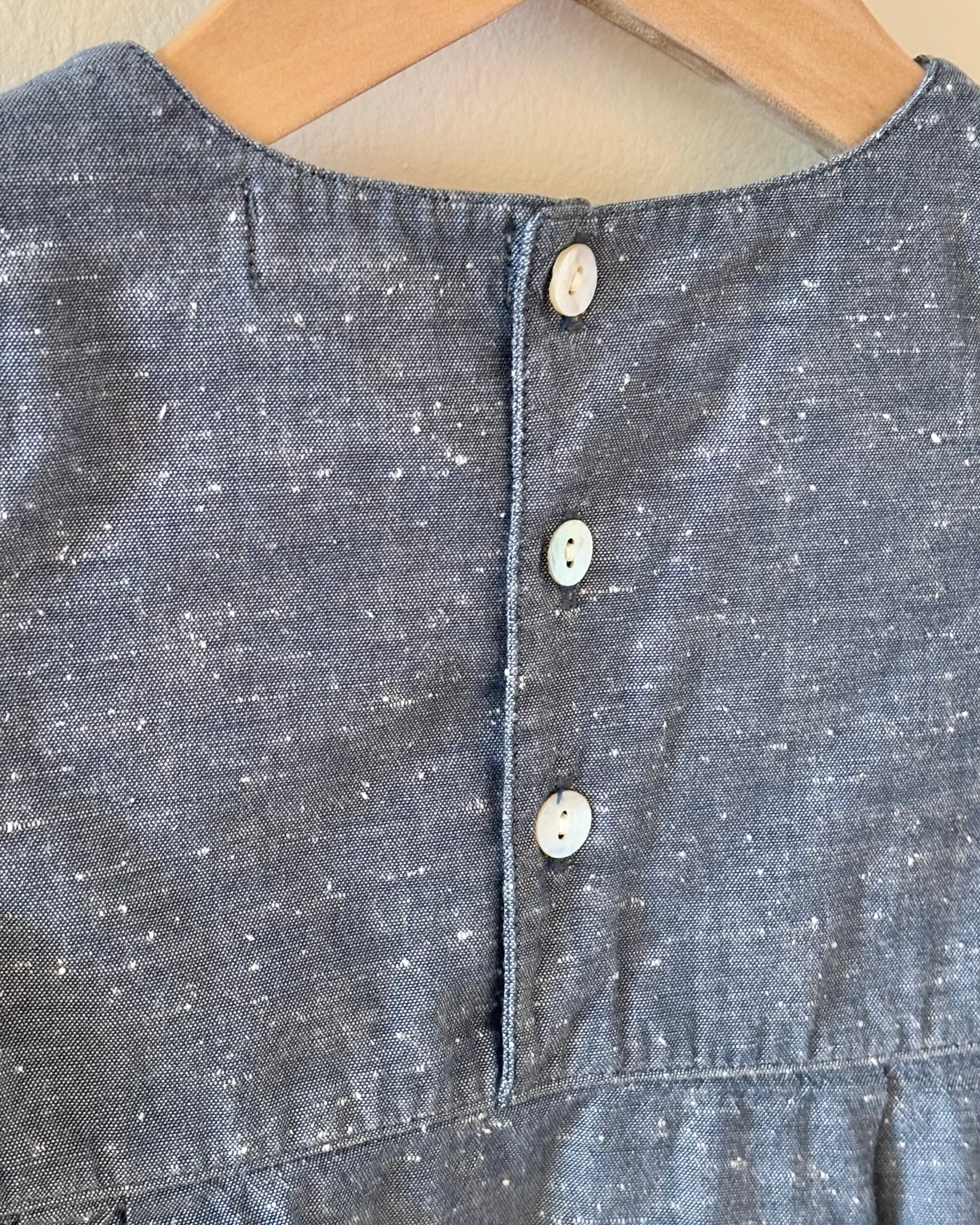 La Petite Collection - Blue Chambray Dress 18M