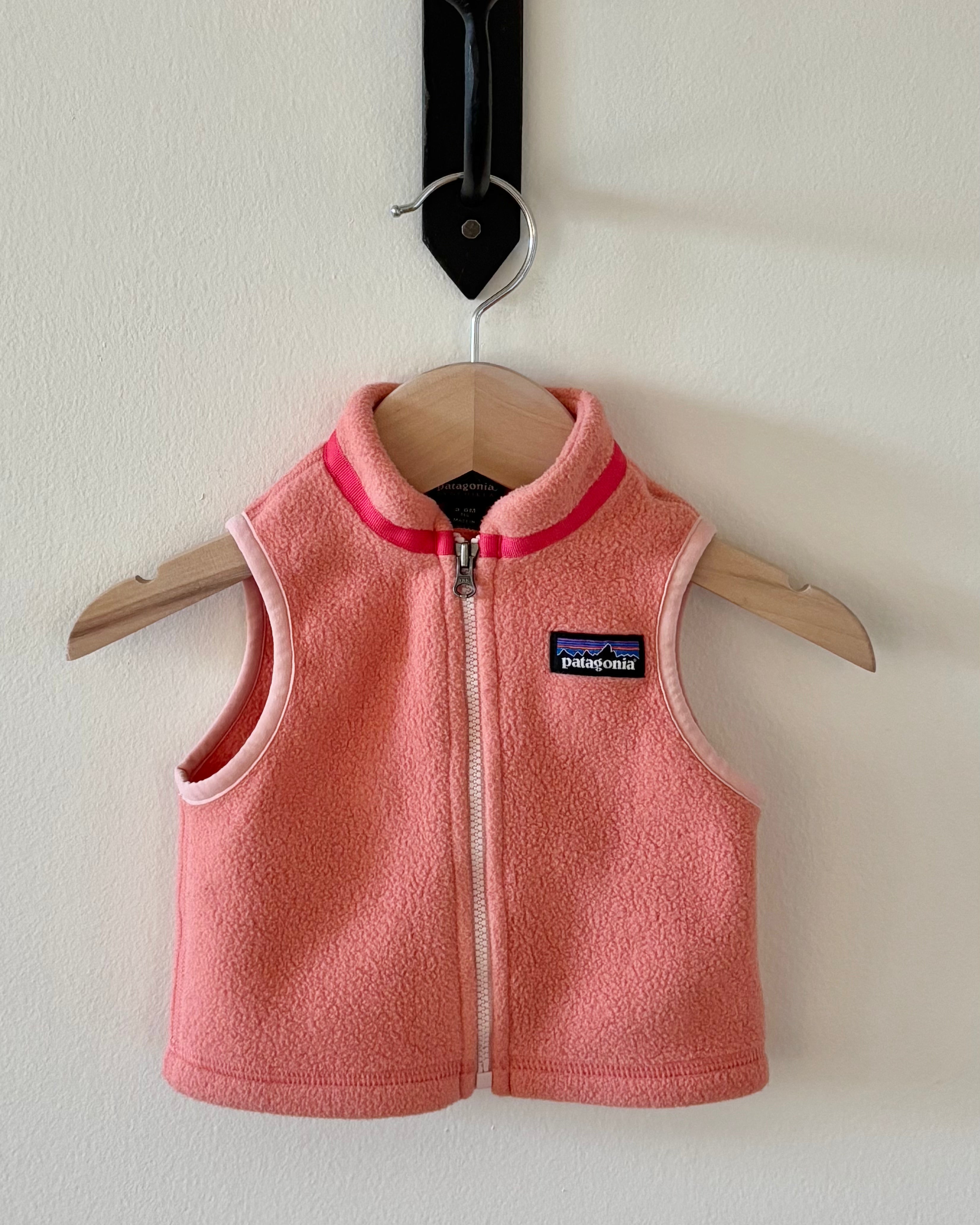 Patagonia - Pink Fleece Vest 3-6M