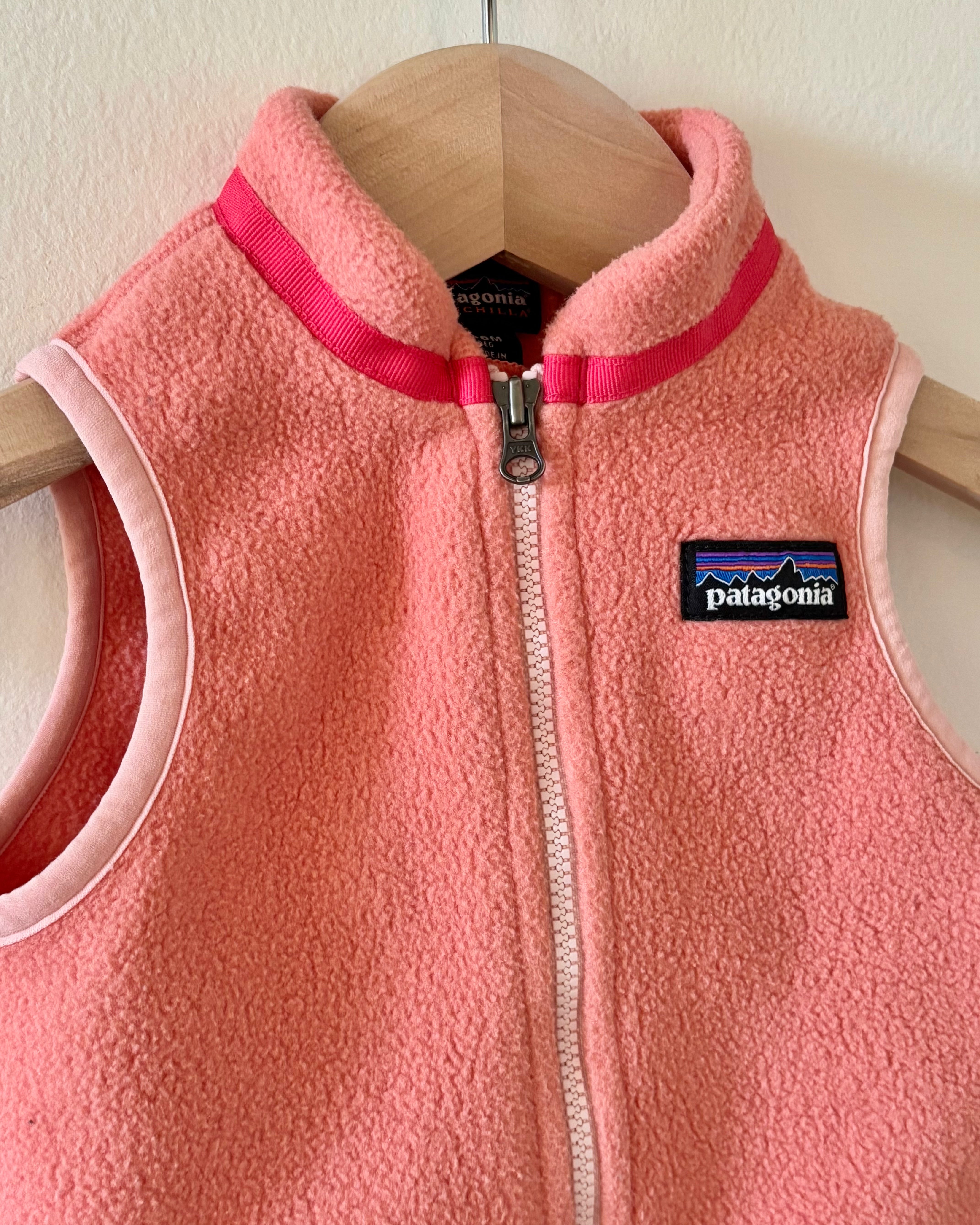 Patagonia - Pink Fleece Vest 3-6M