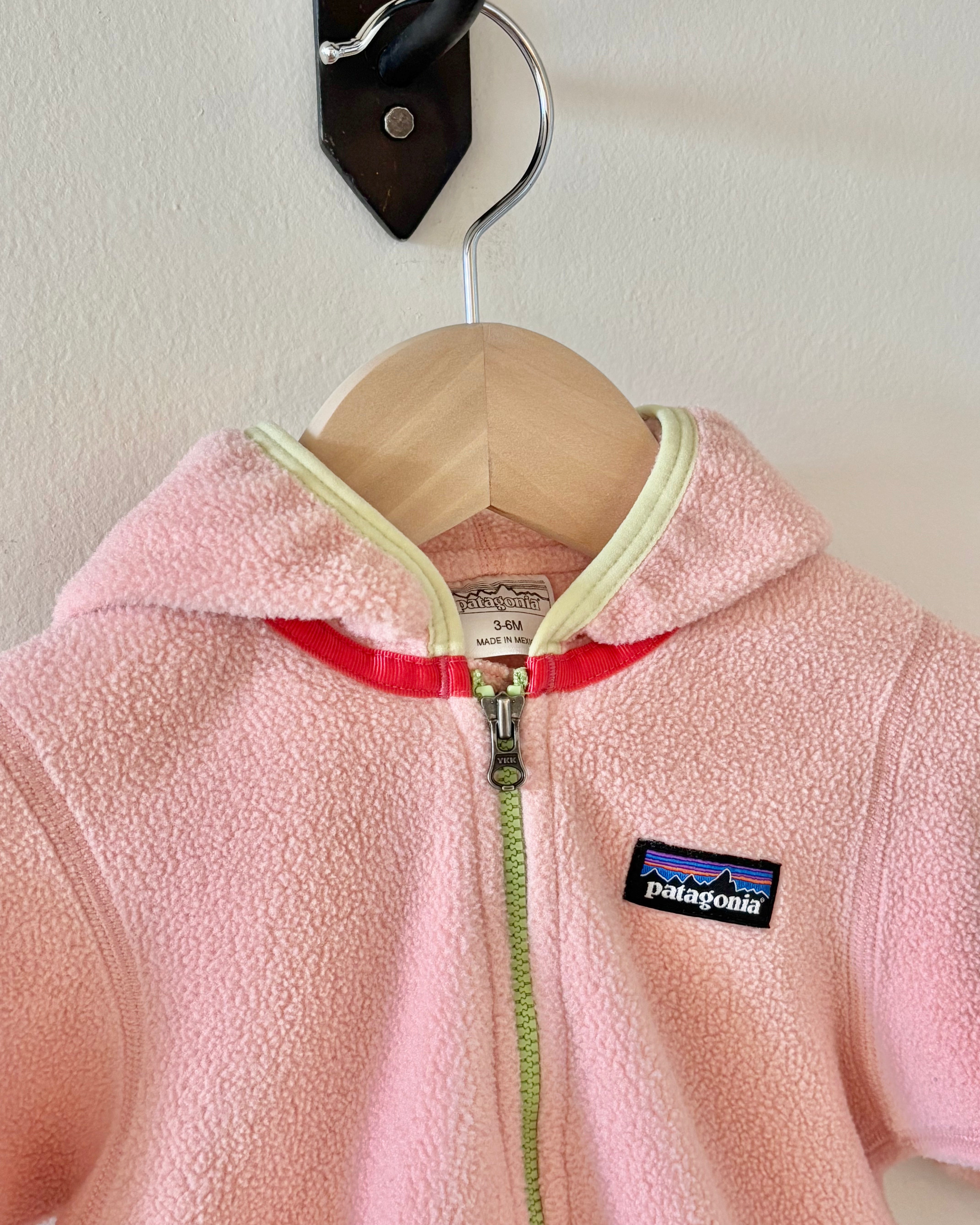 Patagonia - Light Pink Zip Up Hoodie 3-6M