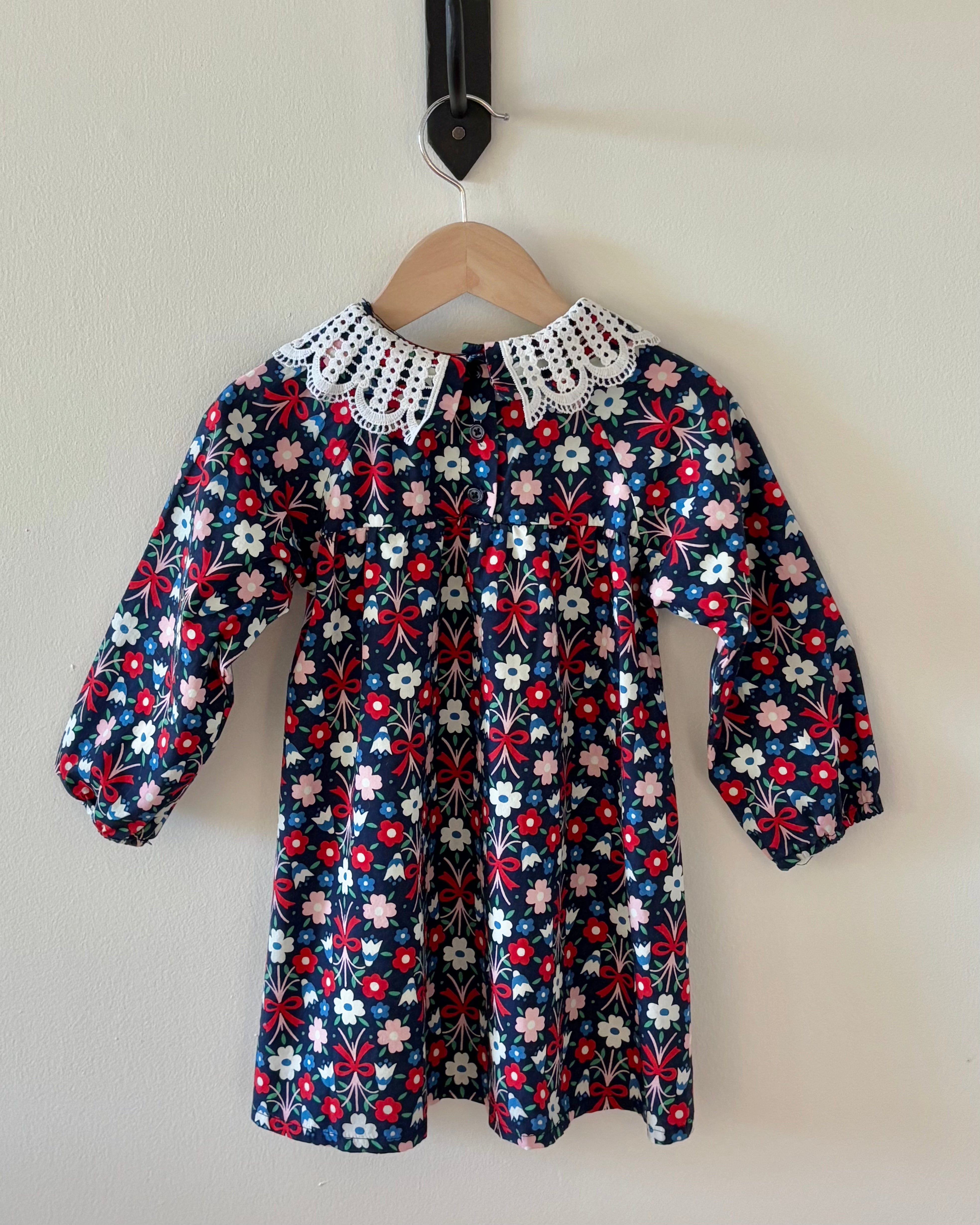 Maison Me - Flowers and Ribbon Print Dress 3Y