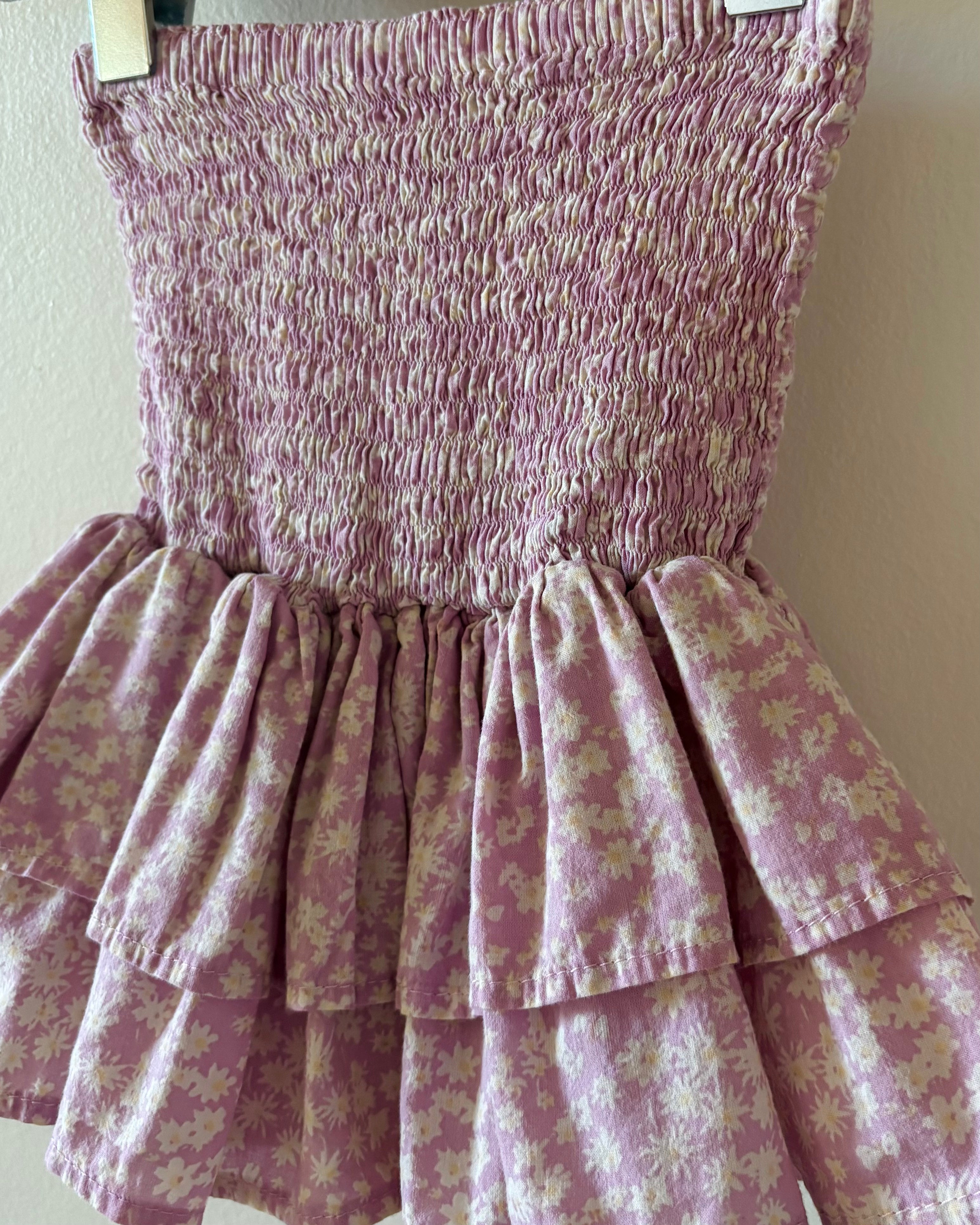 Printbebe - Purple floral ruffle skirt 2Y