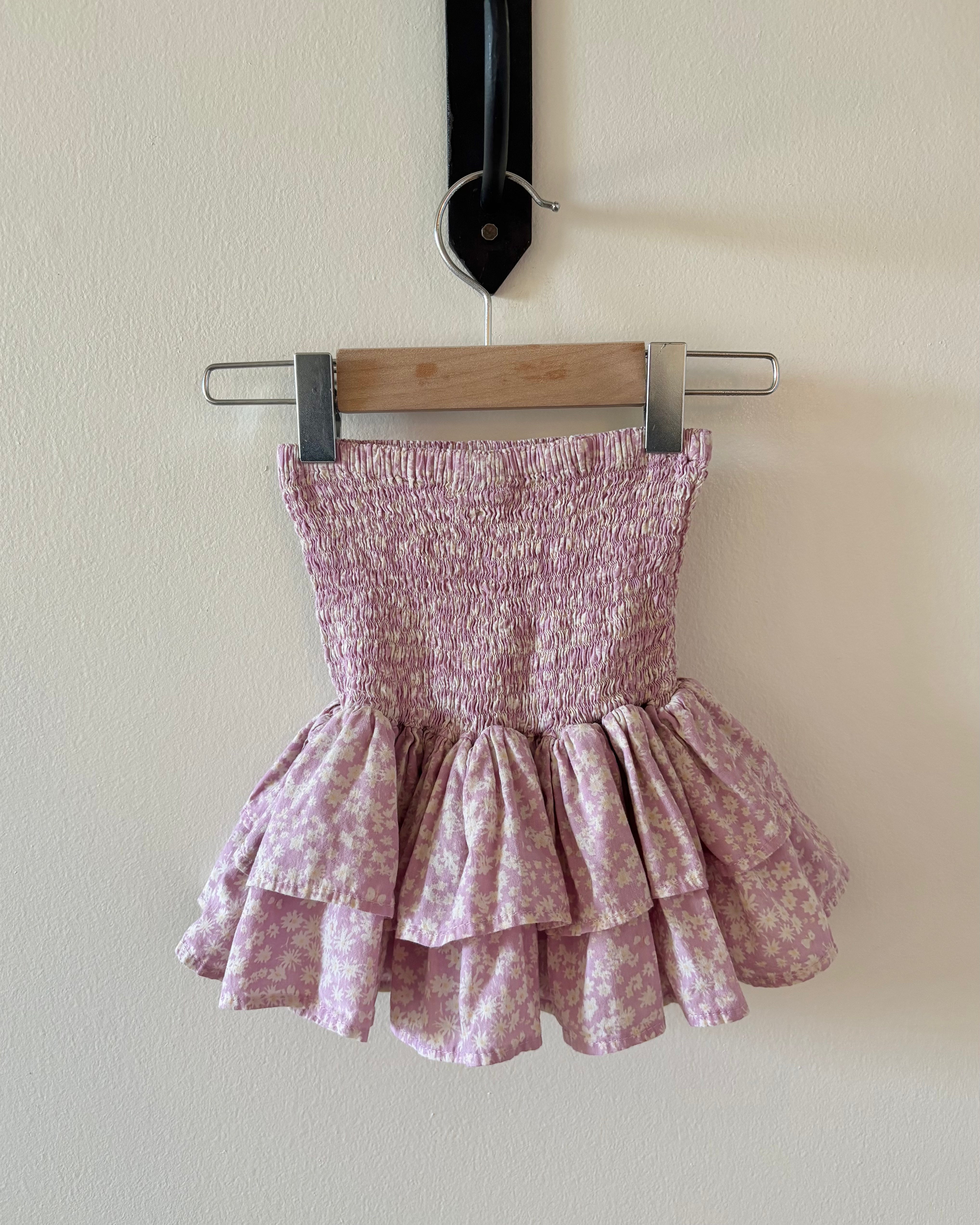 Printbebe - Purple floral ruffle skirt 2Y