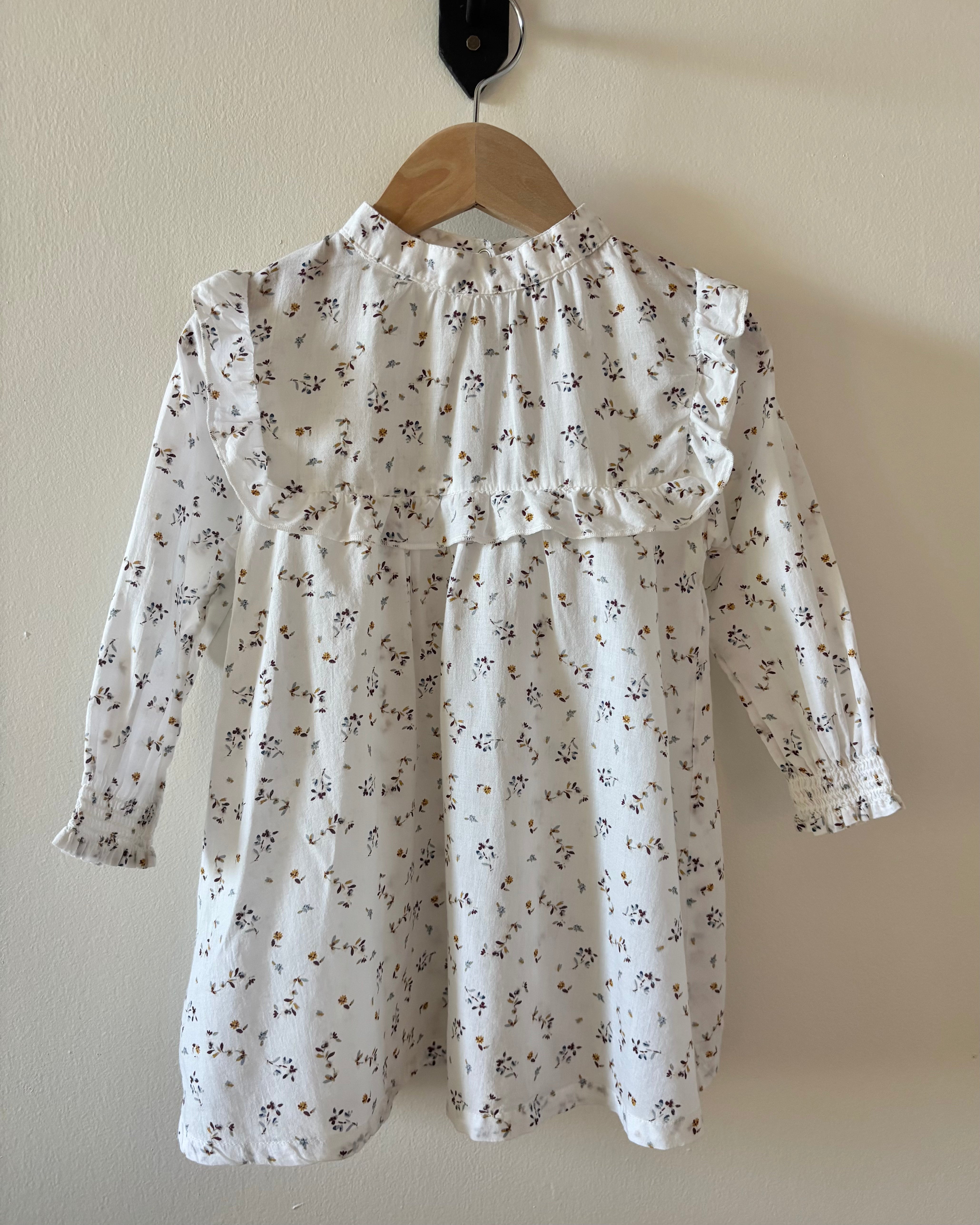 Madras Made - White floral dress & bloomer set 2Y