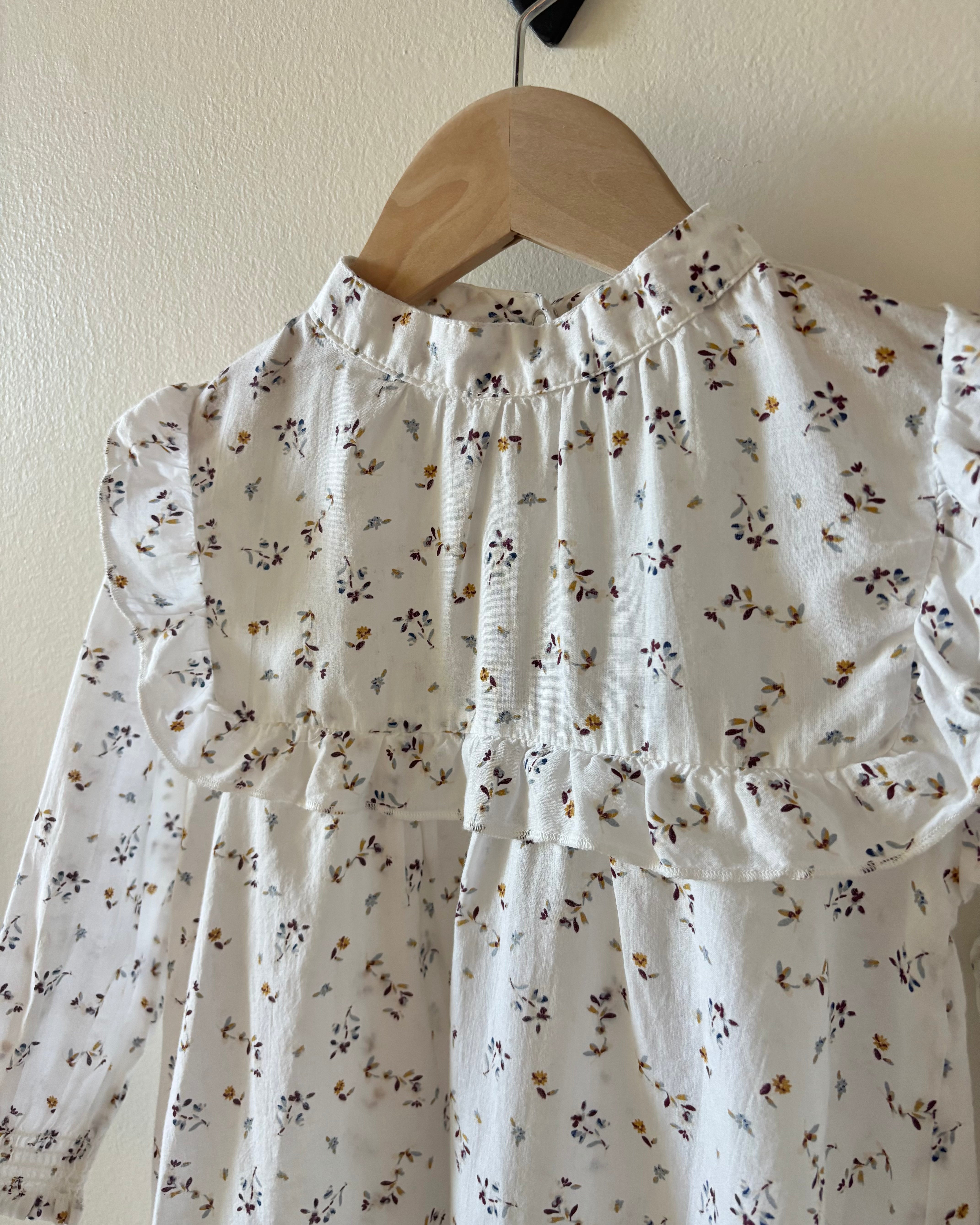 Madras Made - White floral dress & bloomer set 2Y