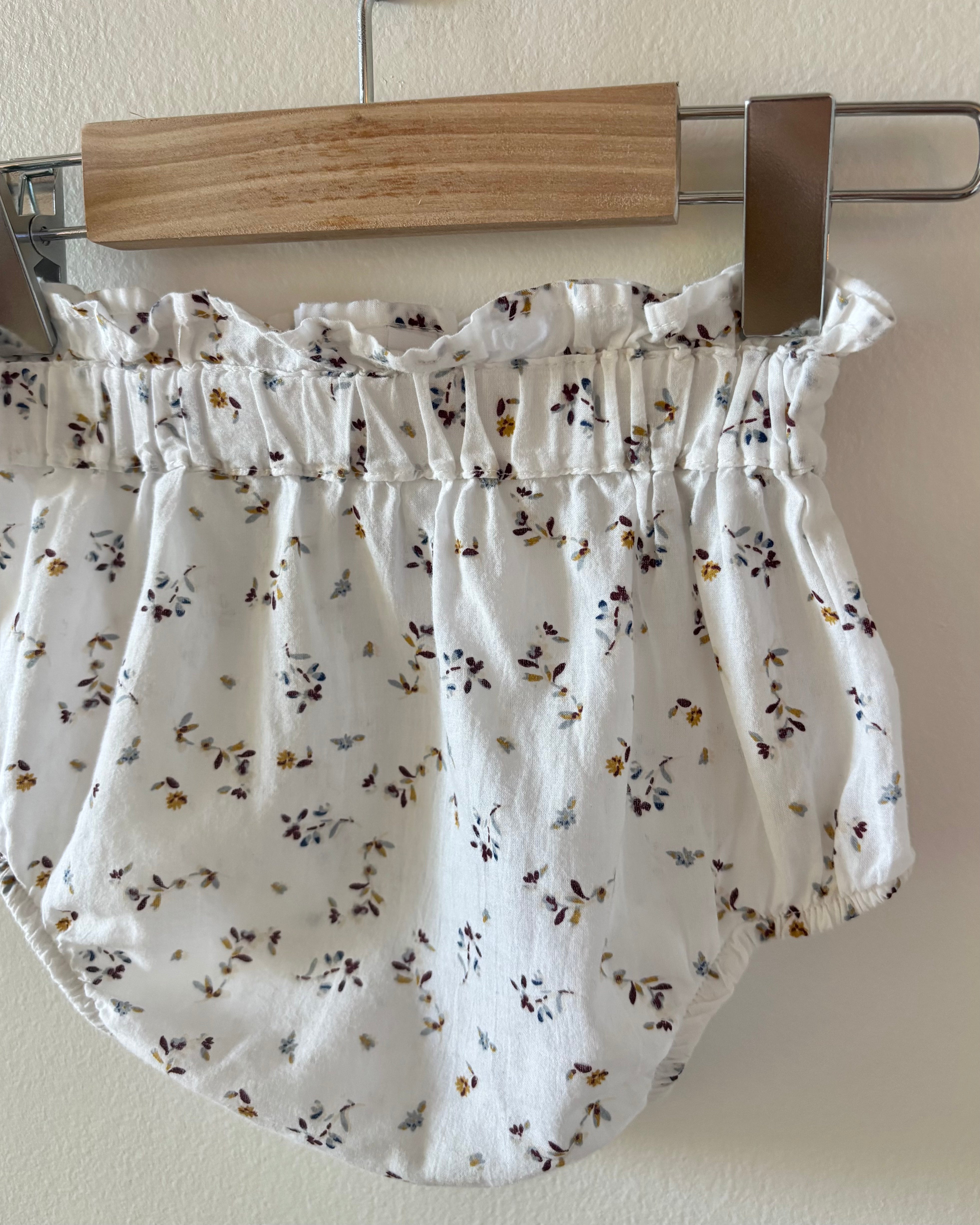 Madras Made - White floral dress & bloomer set 2Y