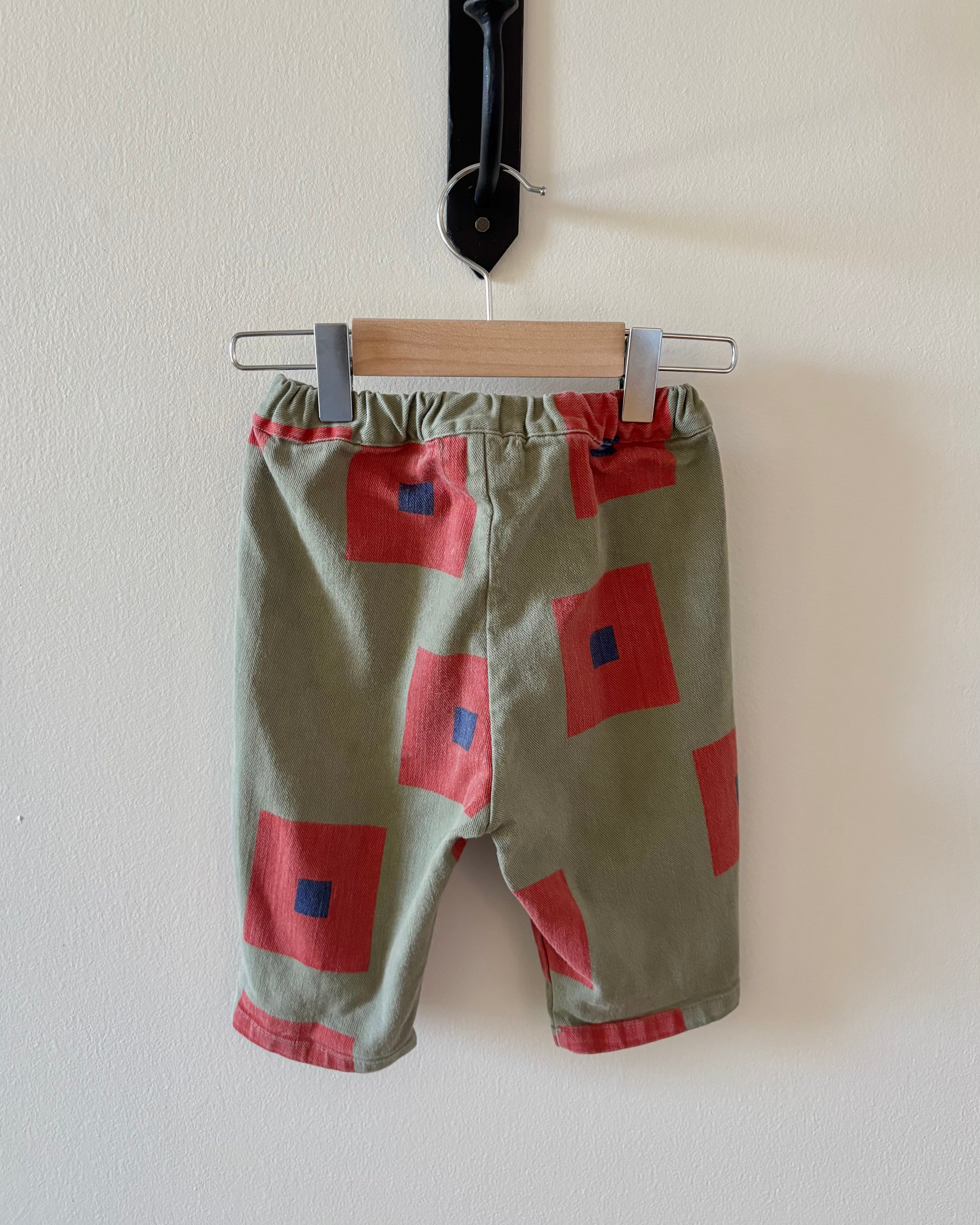 Bobo Choses - Green Block Print Pant 6-12M