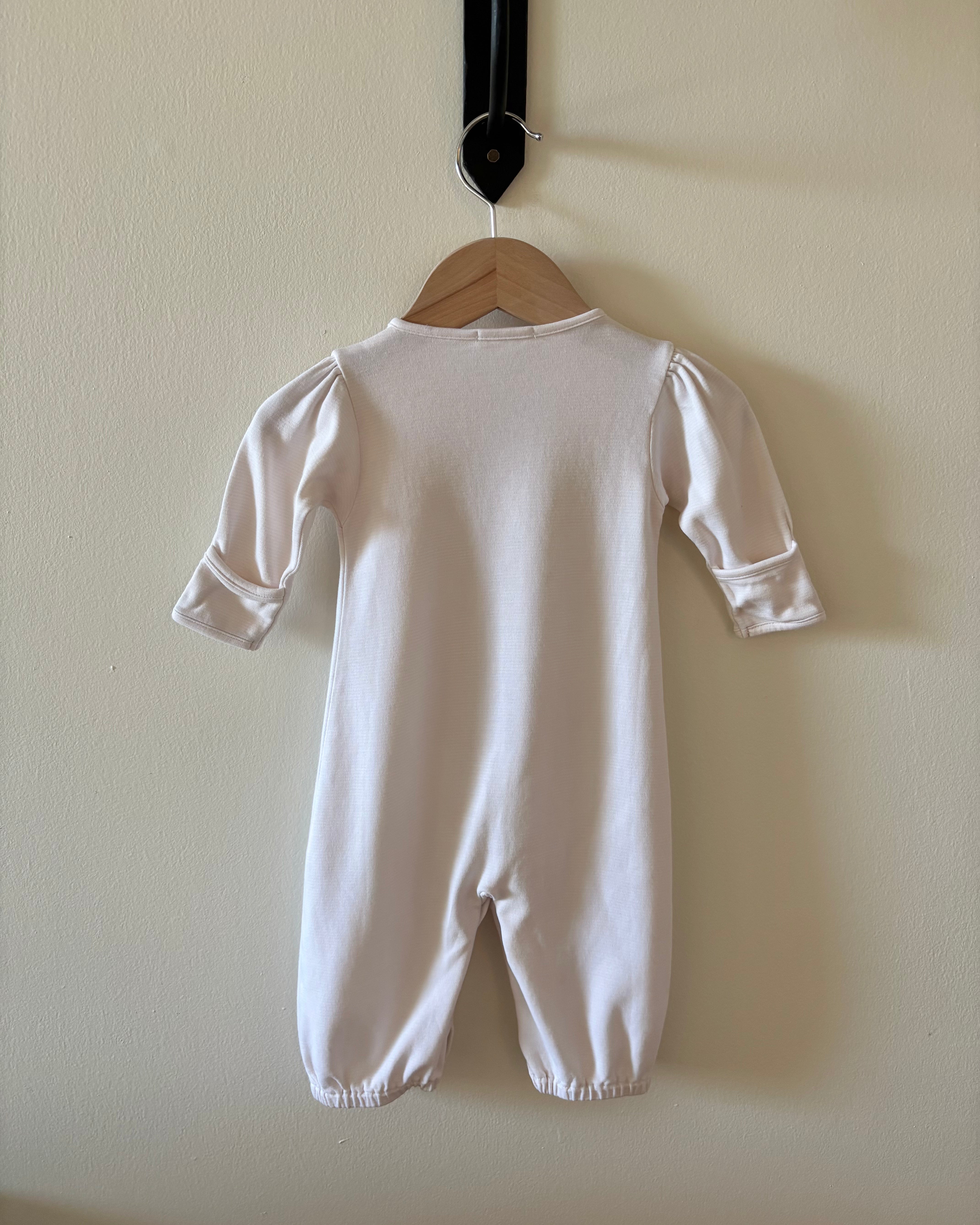 Kissy Kissy - Pink Stripe Convertible Gown/Onsie 0-6M