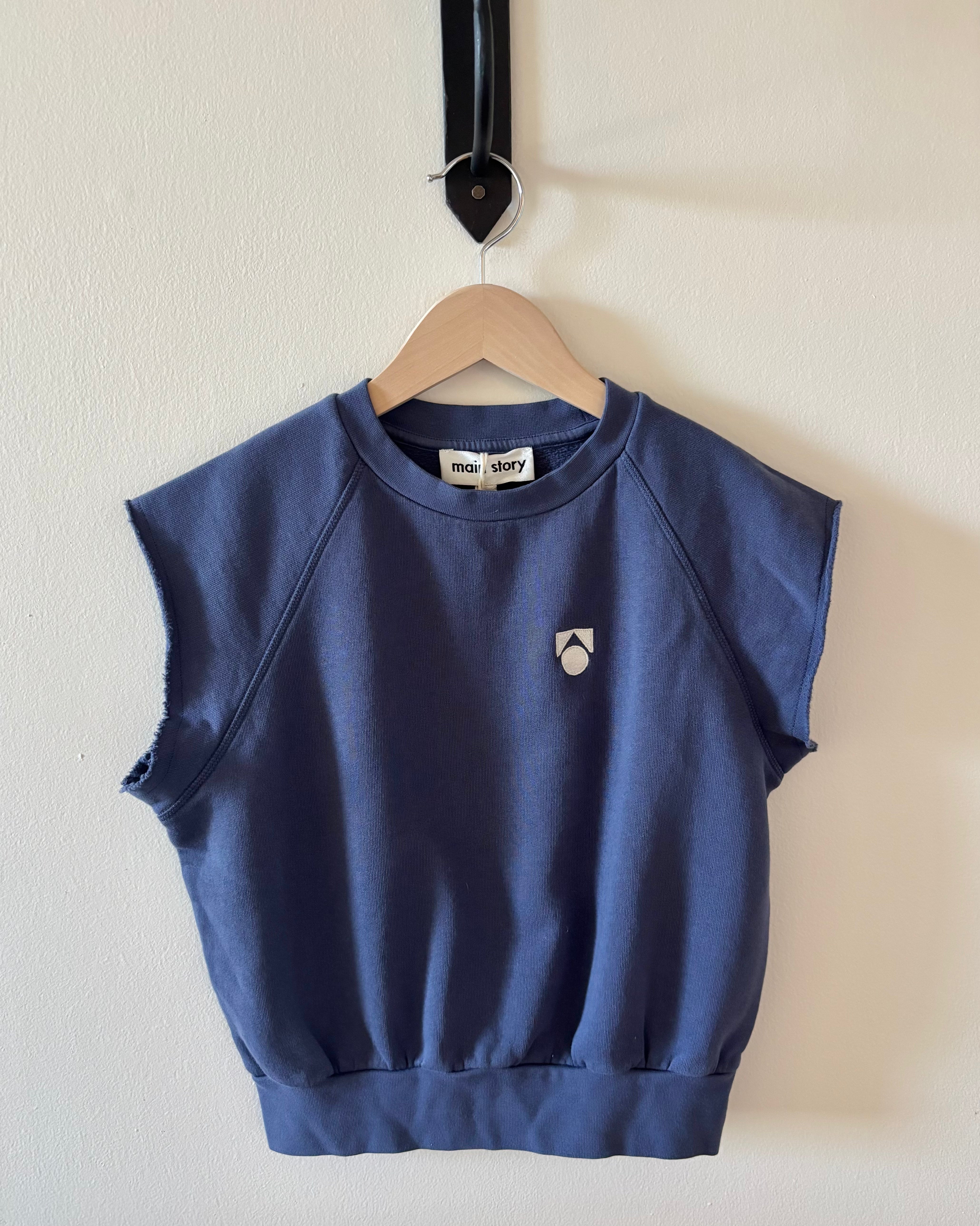 Main Story - NWT Blue Sleeveless Sweatshirt 6Y