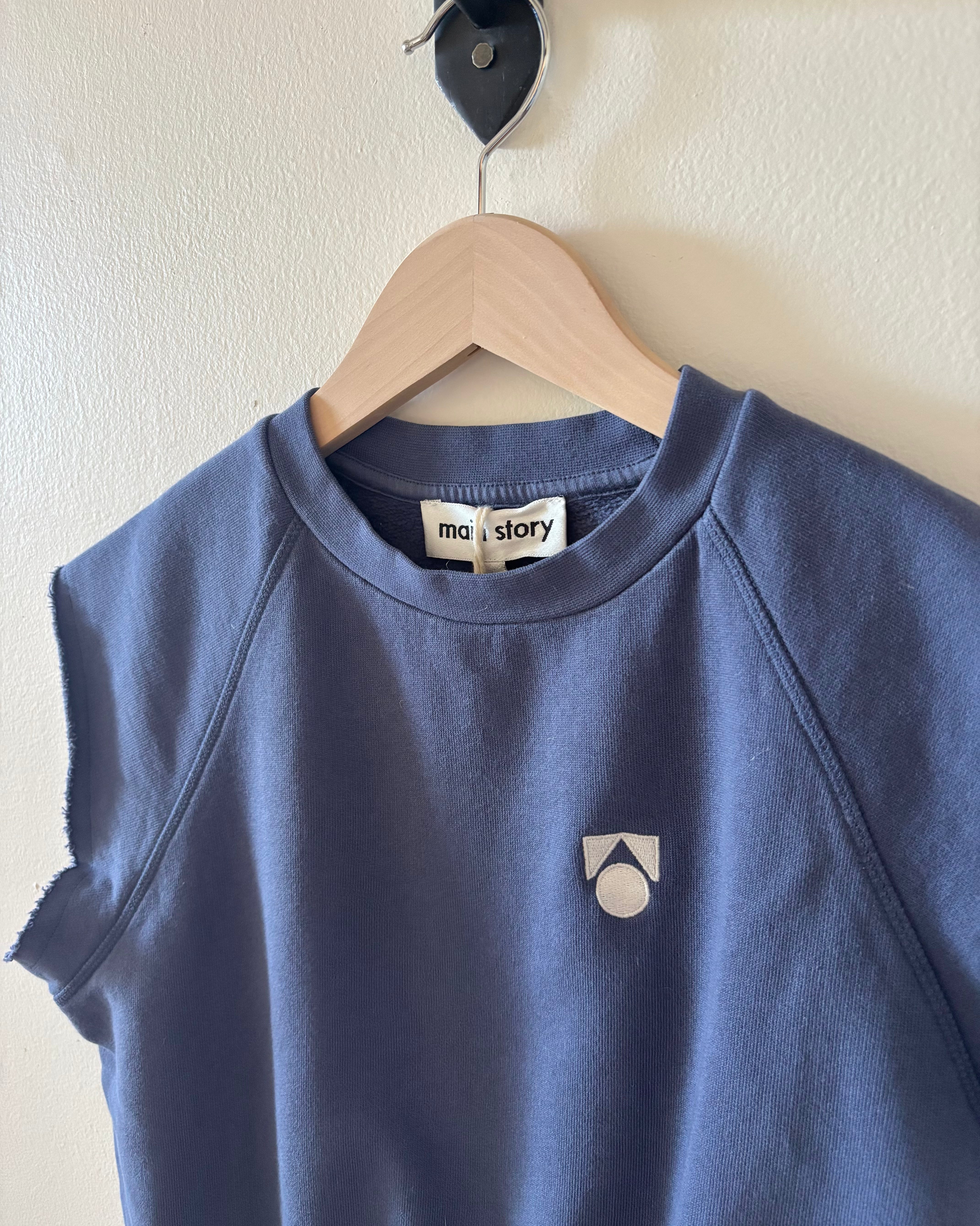 Main Story - NWT Blue Sleeveless Sweatshirt 6Y