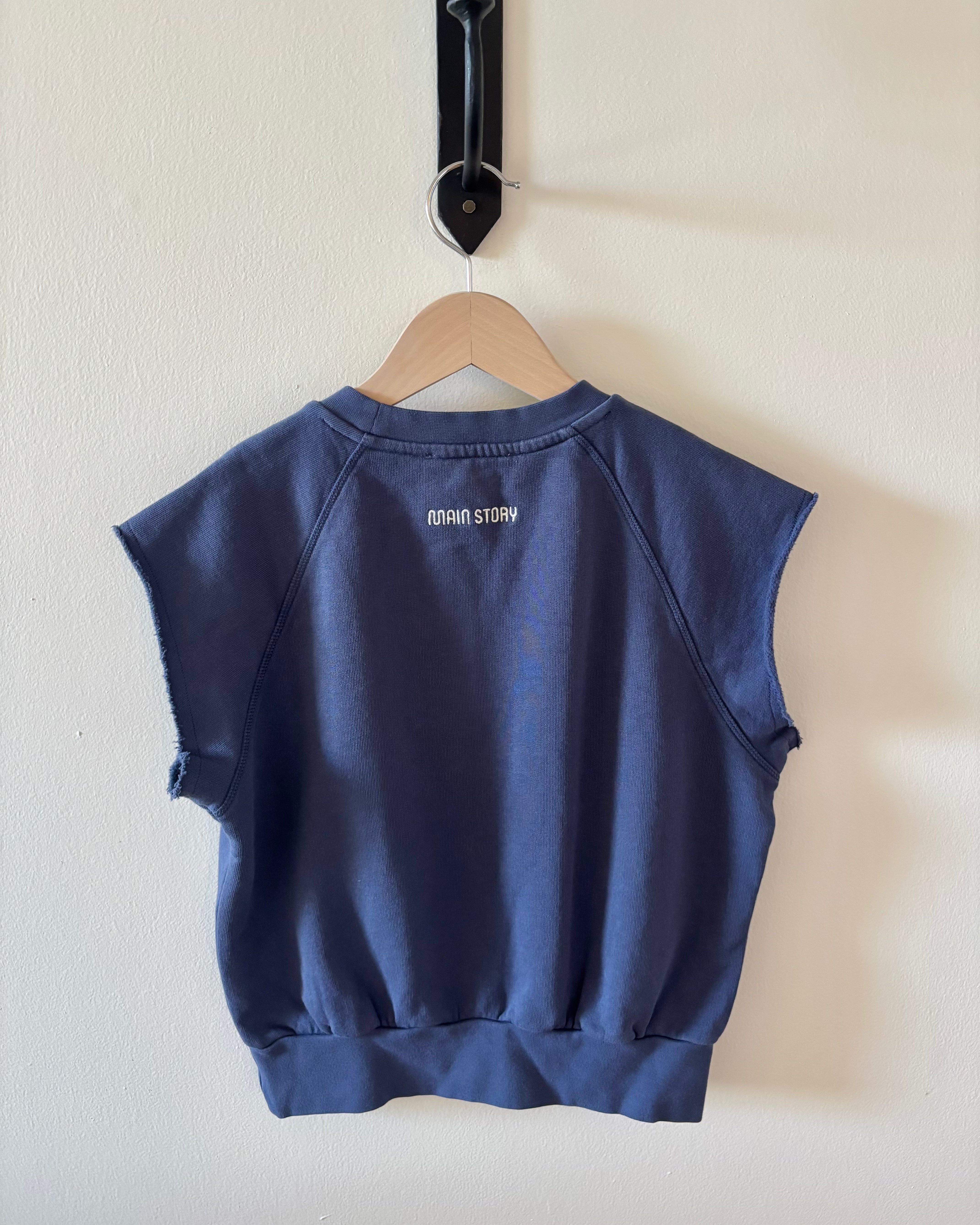 Main Story - NWT Blue Sleeveless Sweatshirt 6Y