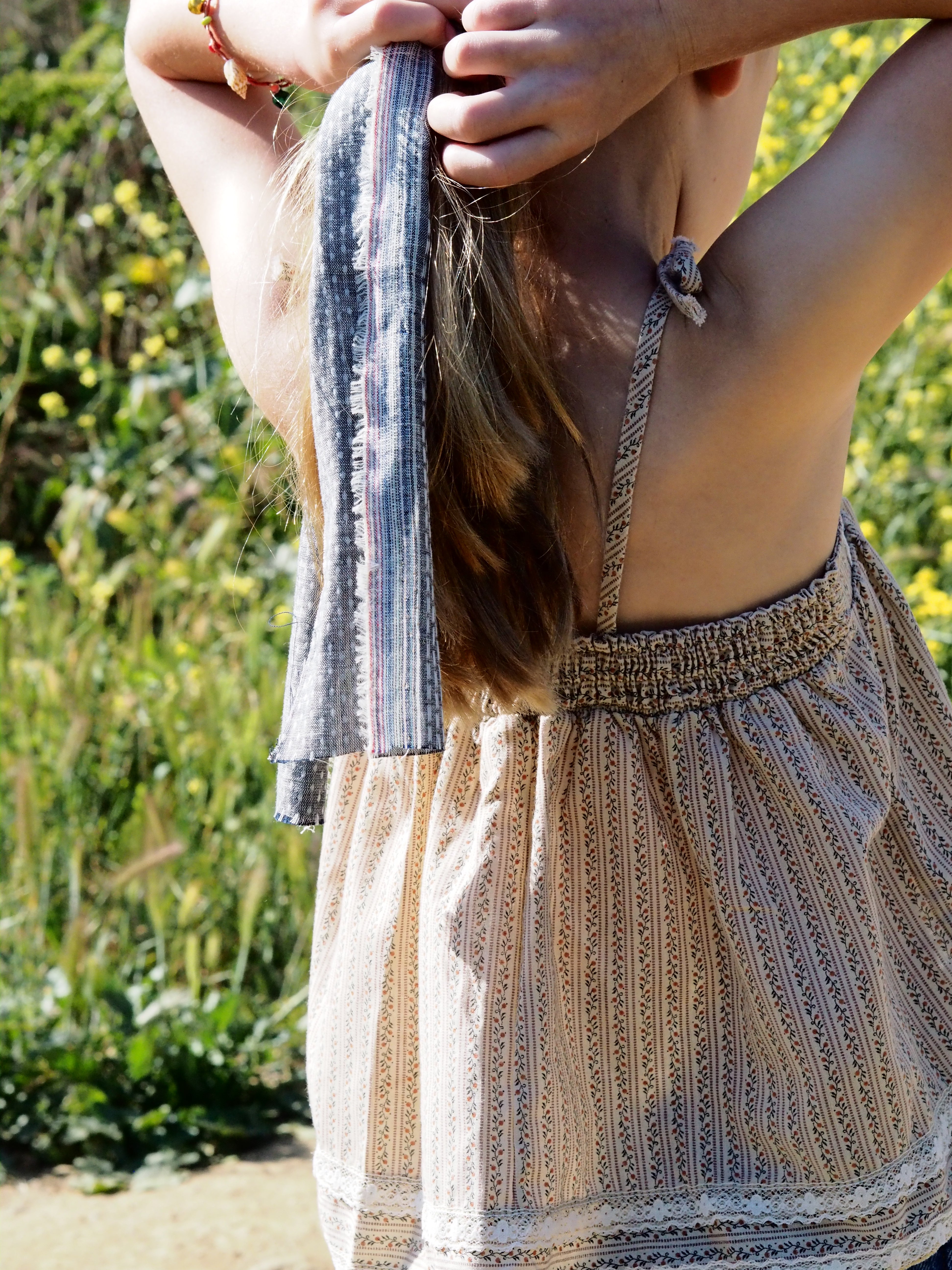 Vintage - 1970's Girls Shoulder Tie Top 5-6Y