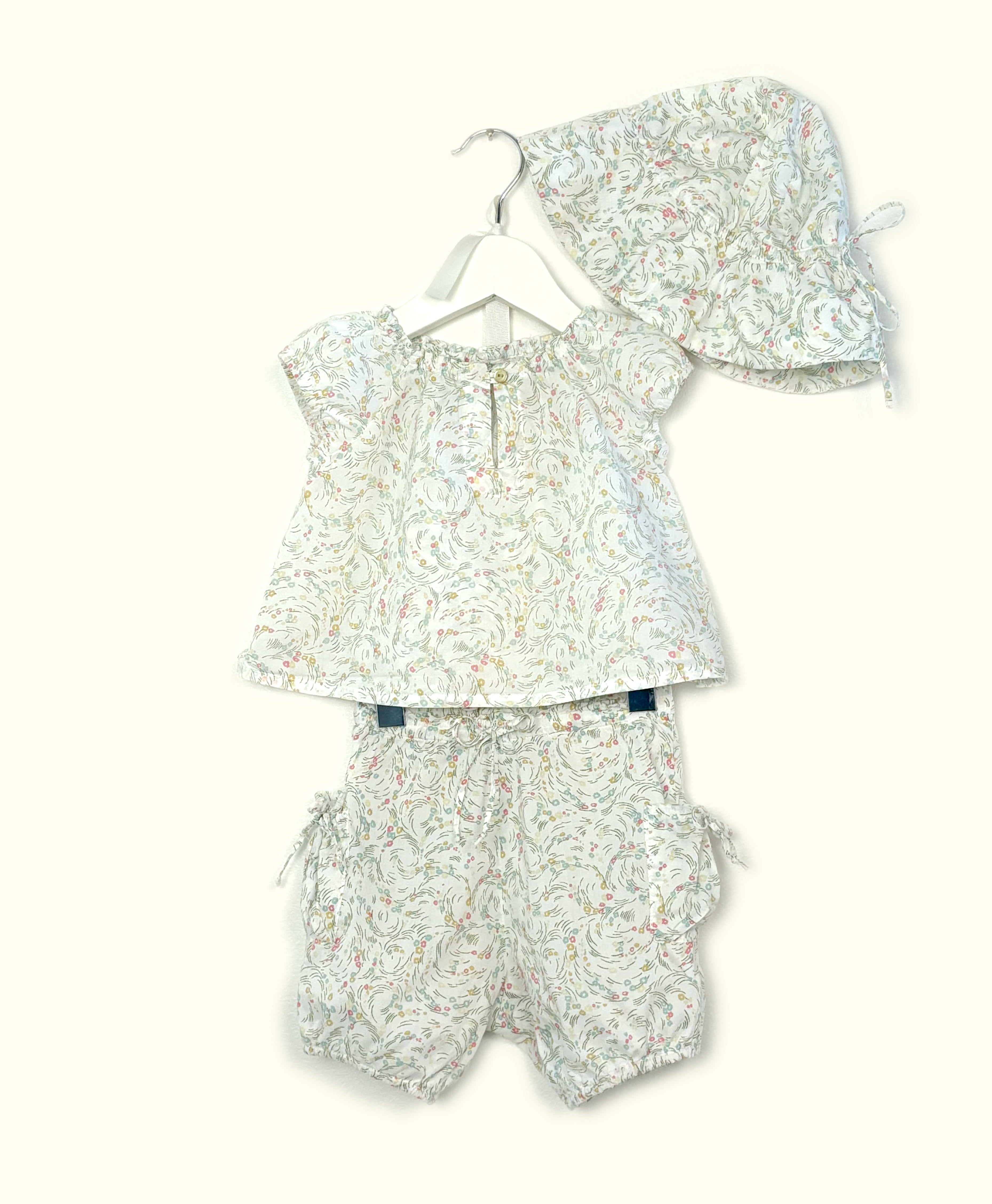 Bonpoint - Floral Set with Hat 6M