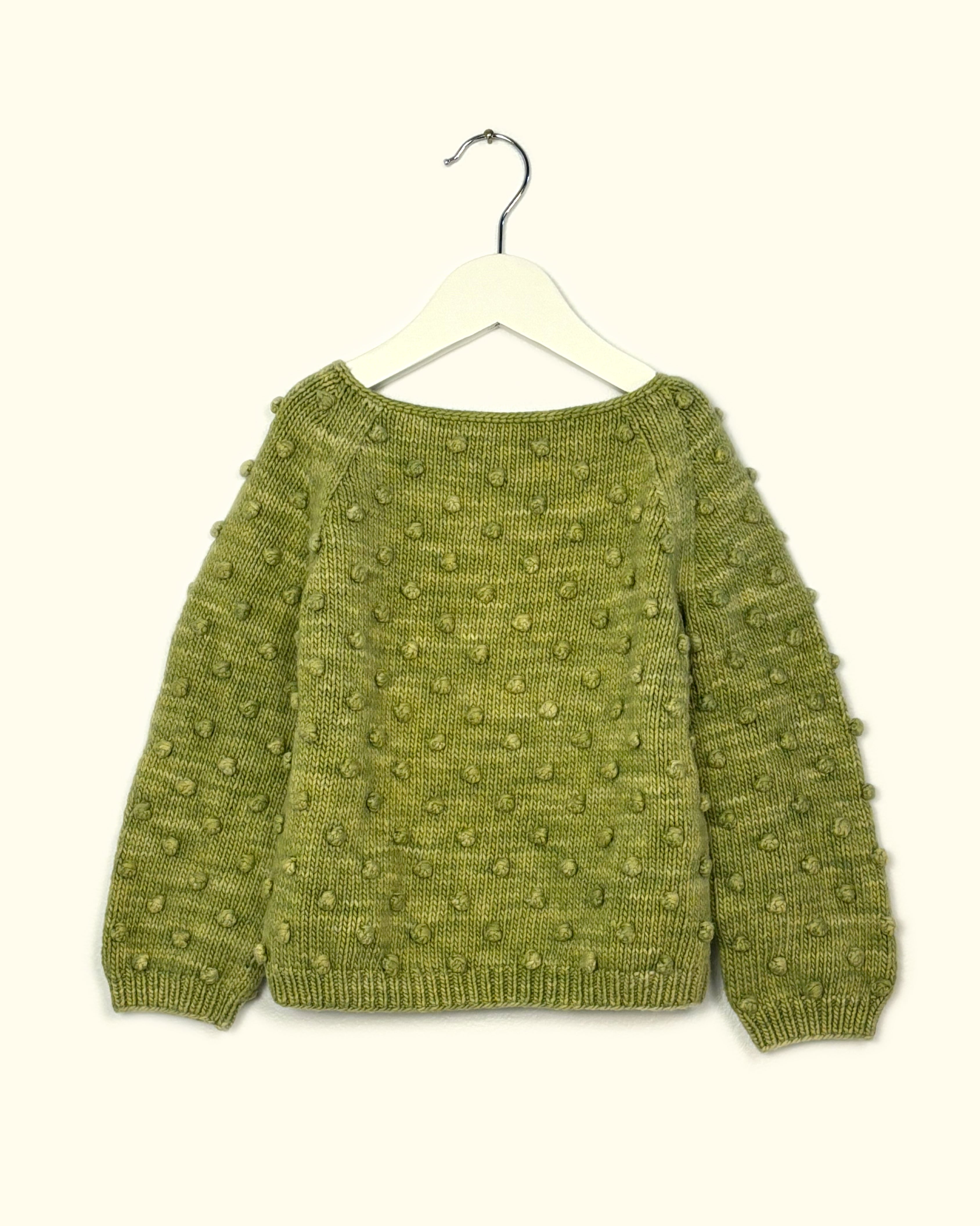 Misha & Puff - Green Popcorn Sweater 3Y