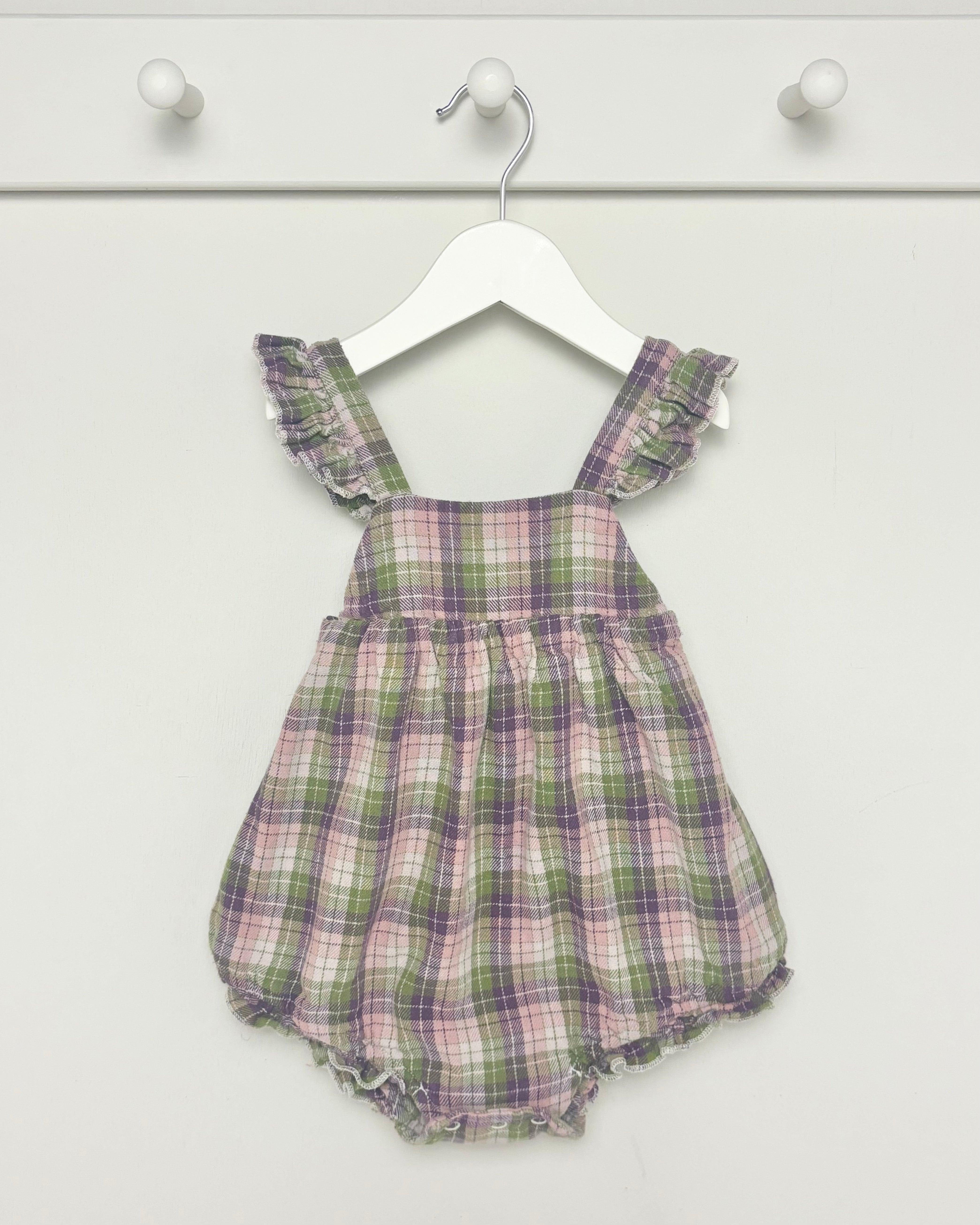 Maison Me - Plaid Bubble Romper 18-24M