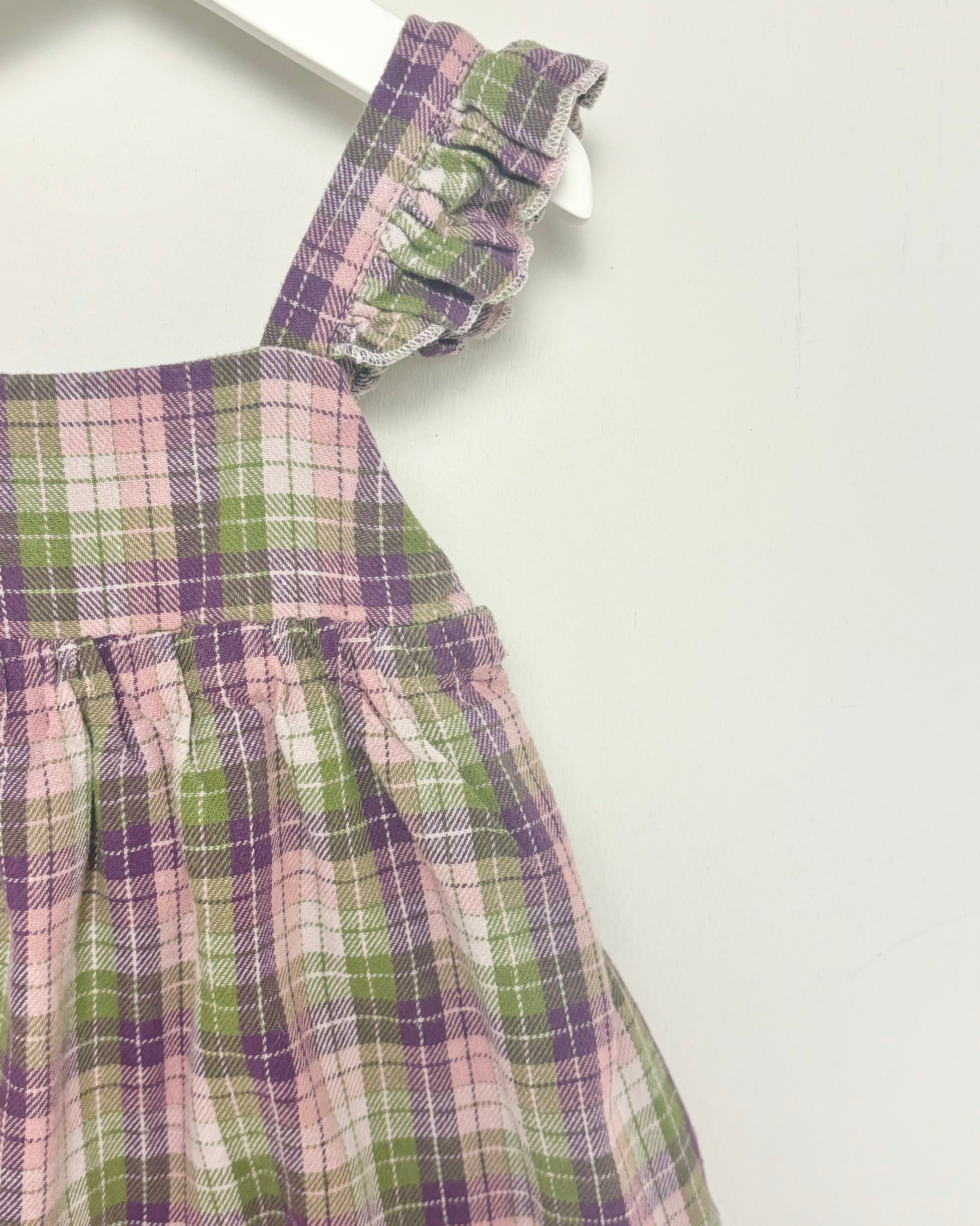 Maison Me - Plaid Bubble Romper 18-24M