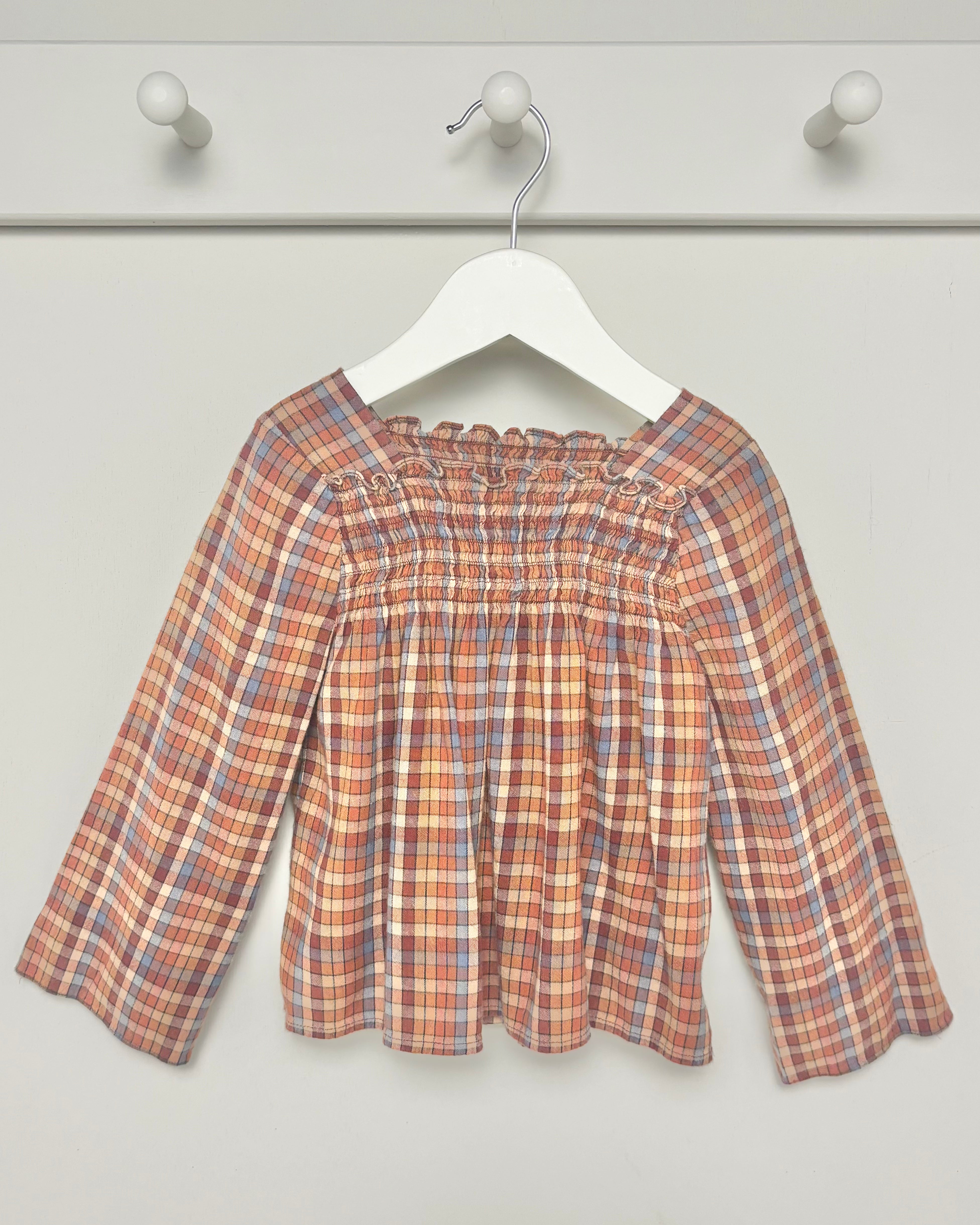 Doen - Plaid Long Sleeve Blouse 2-3Y