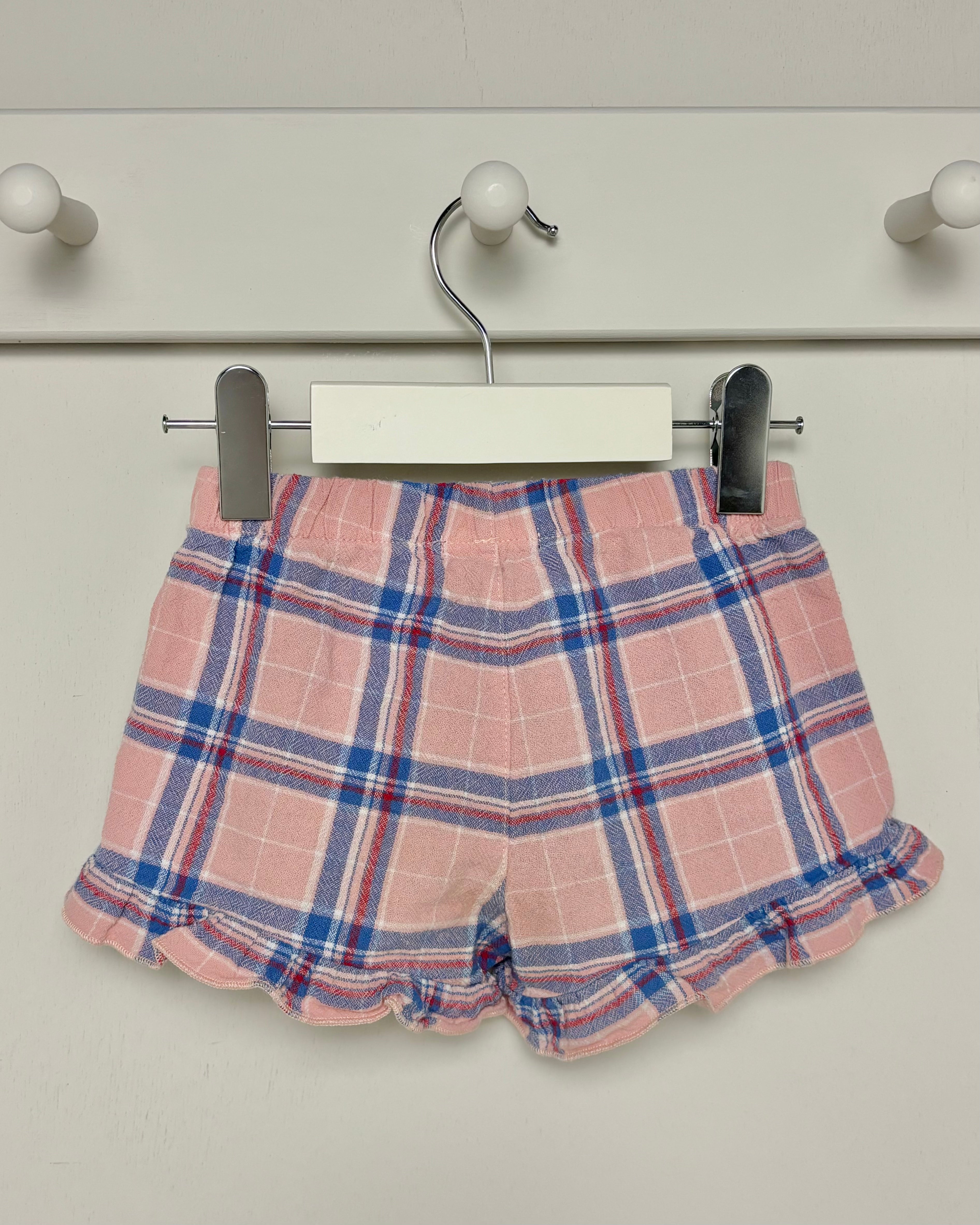 Maison Me - Pink Plaid Shorts 3Y