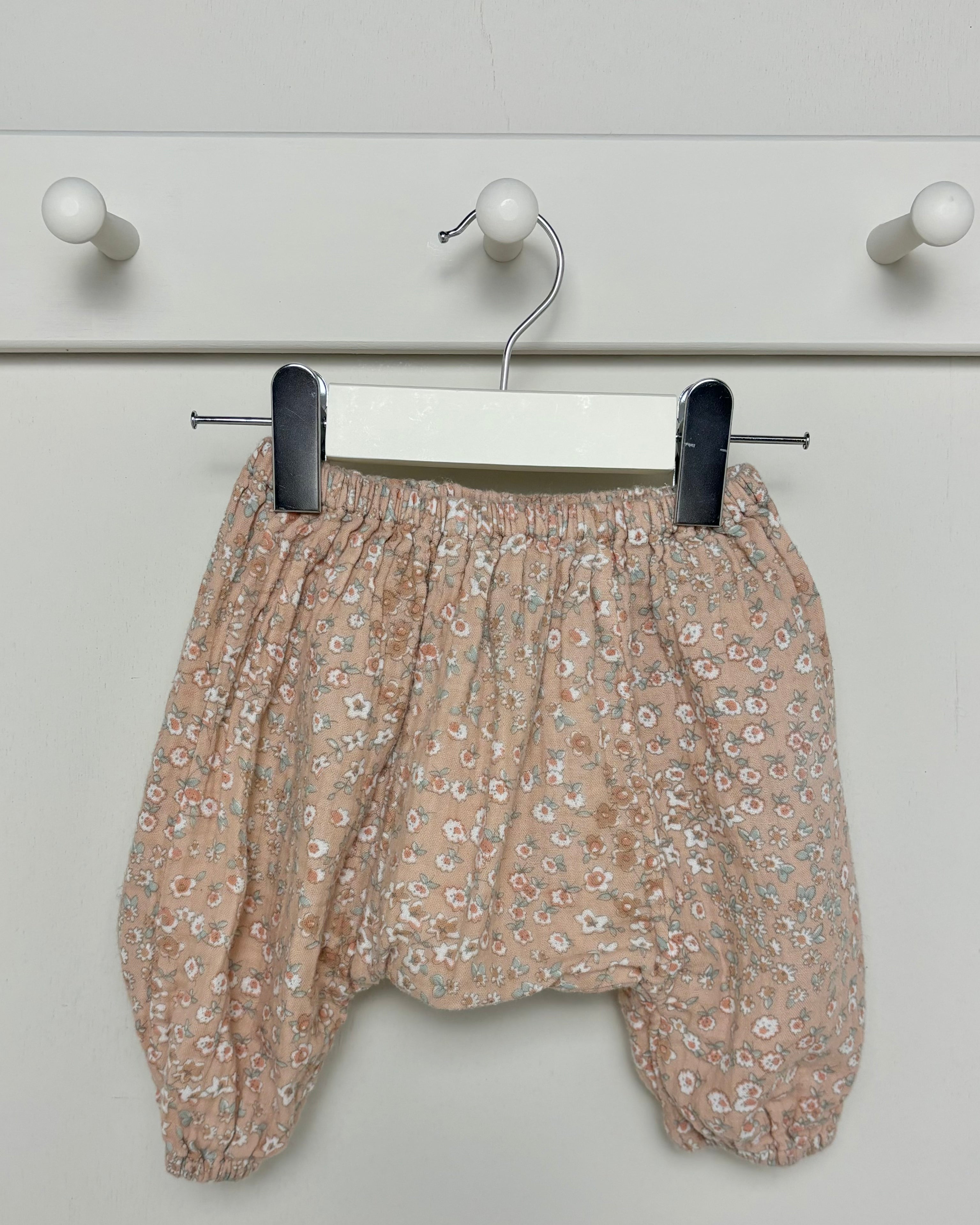 Printbebe - Pink Floral Bubble Pants 6M