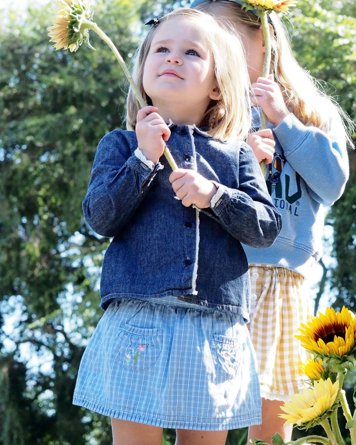 Vintage - Blue Check Skort 3-4Y