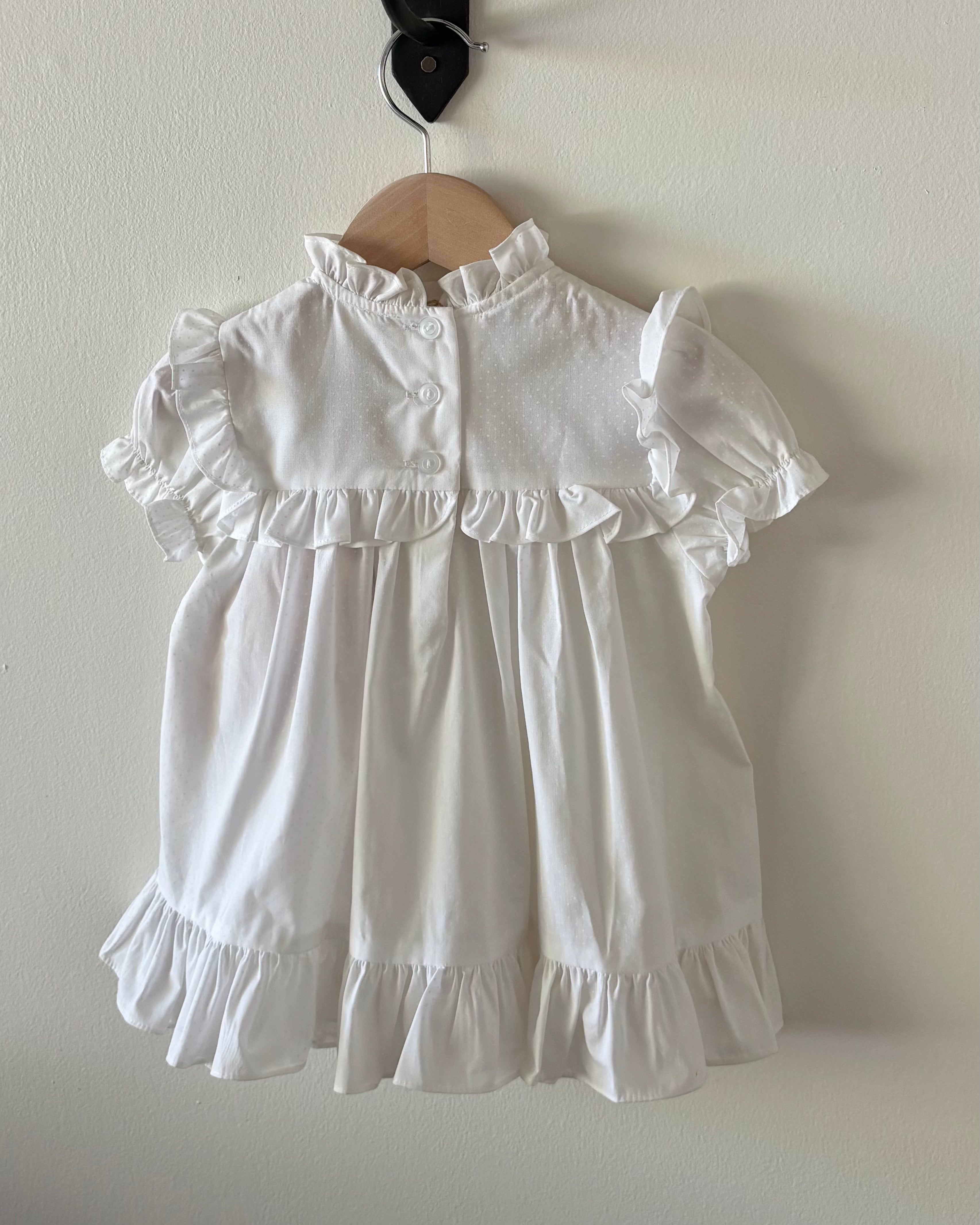 Vintage - Cotton Dress Bird Applique 24M